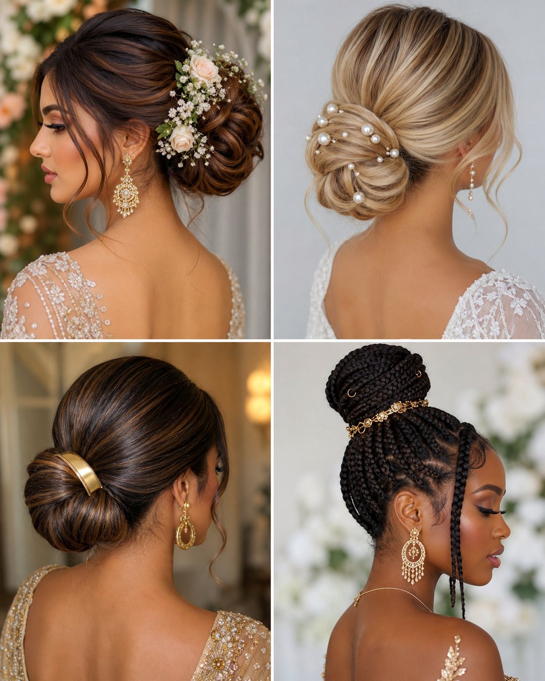25 Elegant Wedding Bun Hairstyles for Black Hair