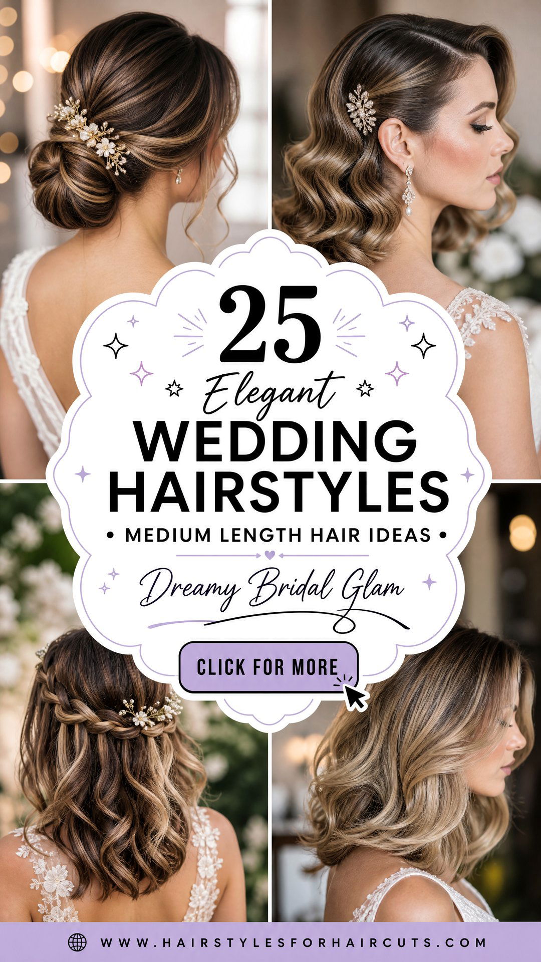 25 Elegant Wedding Hairstyles Medium Length Hair Ideas - 25 Elegant Wedding Hairstyles Medium Length Hair Ideas