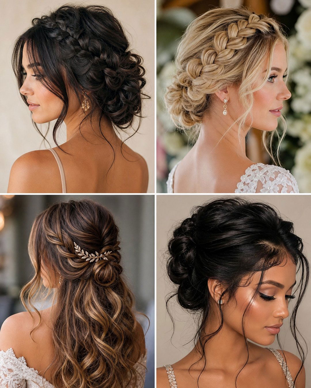 25 Elegant Wedding Hairstyles for Dark Hair