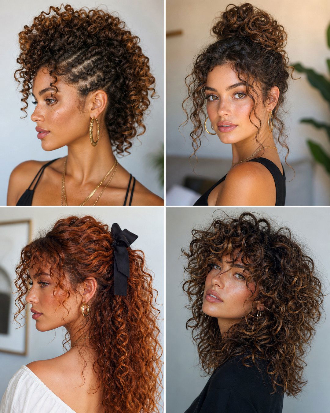 25 Festive Christmas Hairstyles for Curly Hair