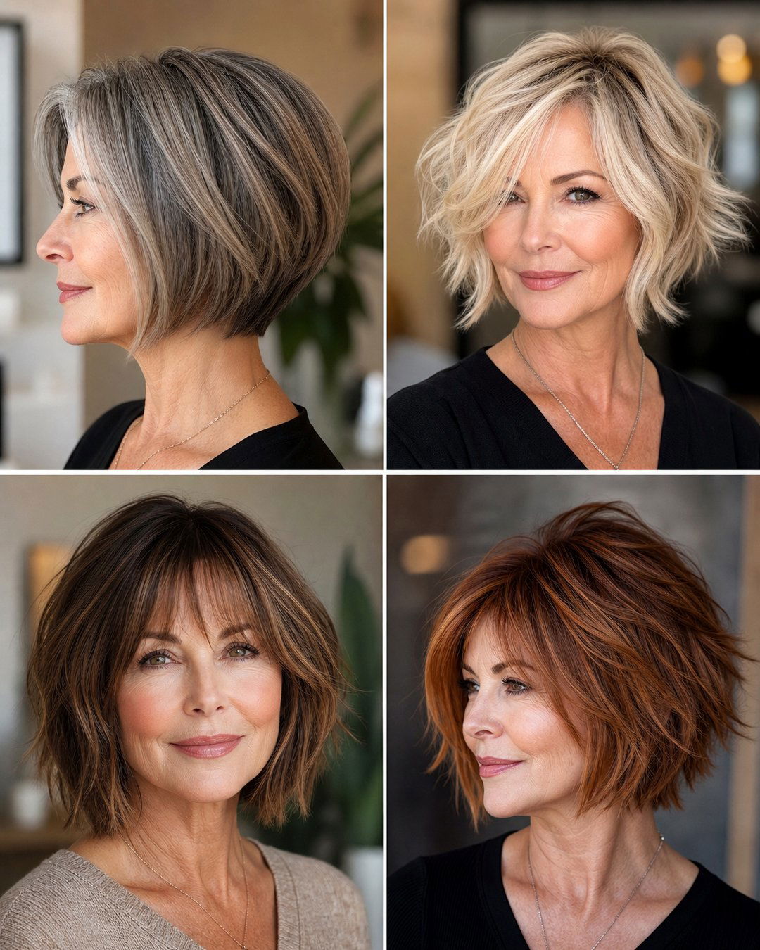 25 Fine Hair Bob Hairstyles for Over 60 Women