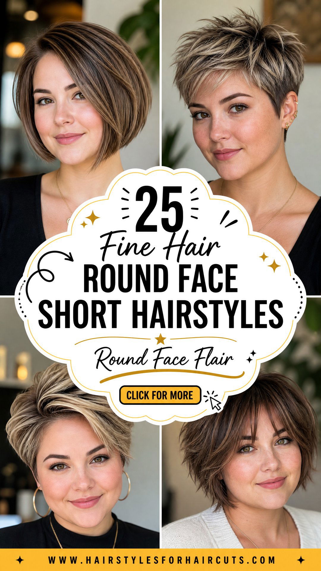 25 Fine Hair Round Face Short Hairstyles to Try - 25 Fine Hair Round Face Short Hairstyles to Try