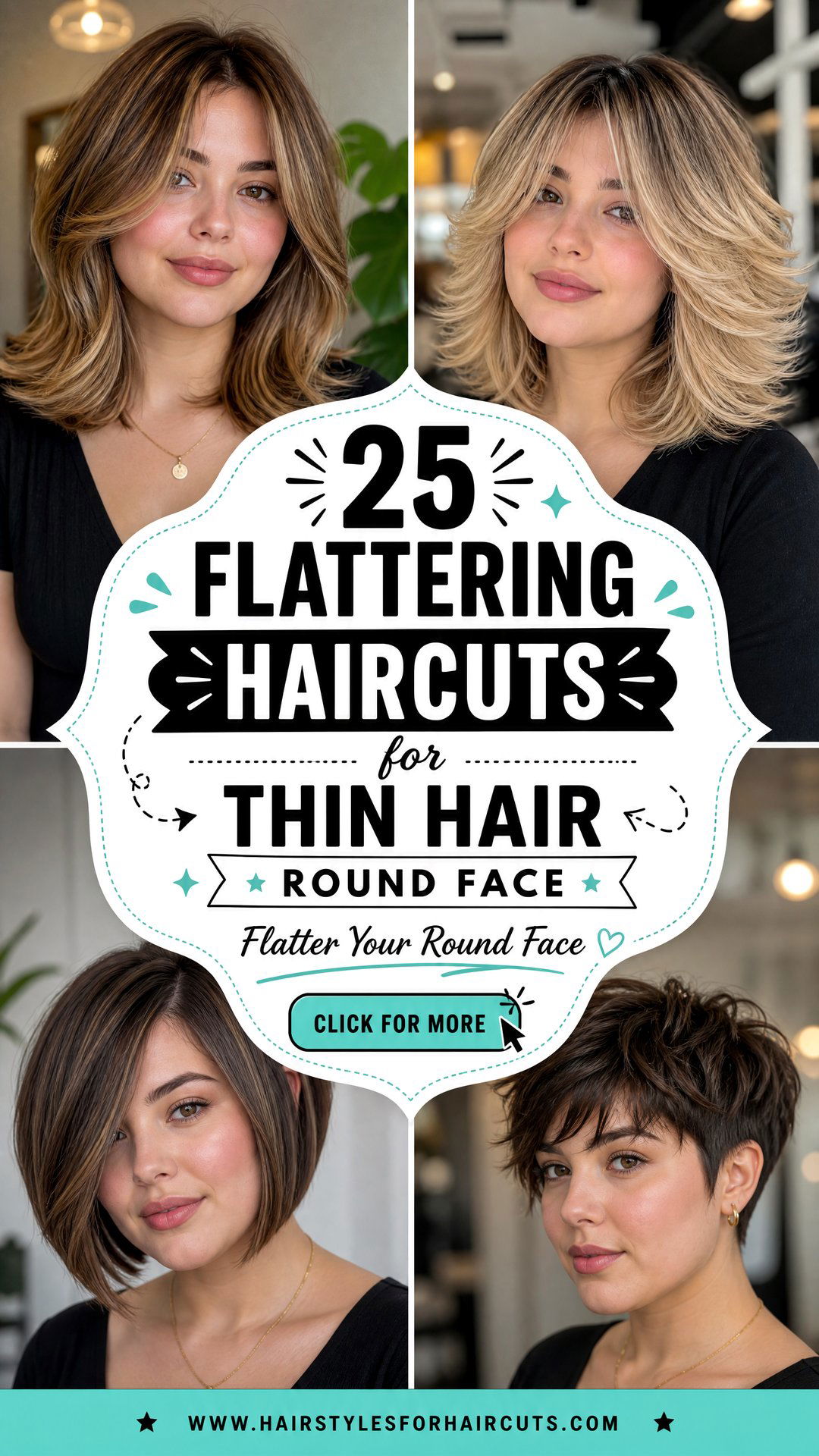 25 Flattering Haircuts for Thin Hair Round Face Looks - 25 Flattering Haircuts for Thin Hair Round Face Looks