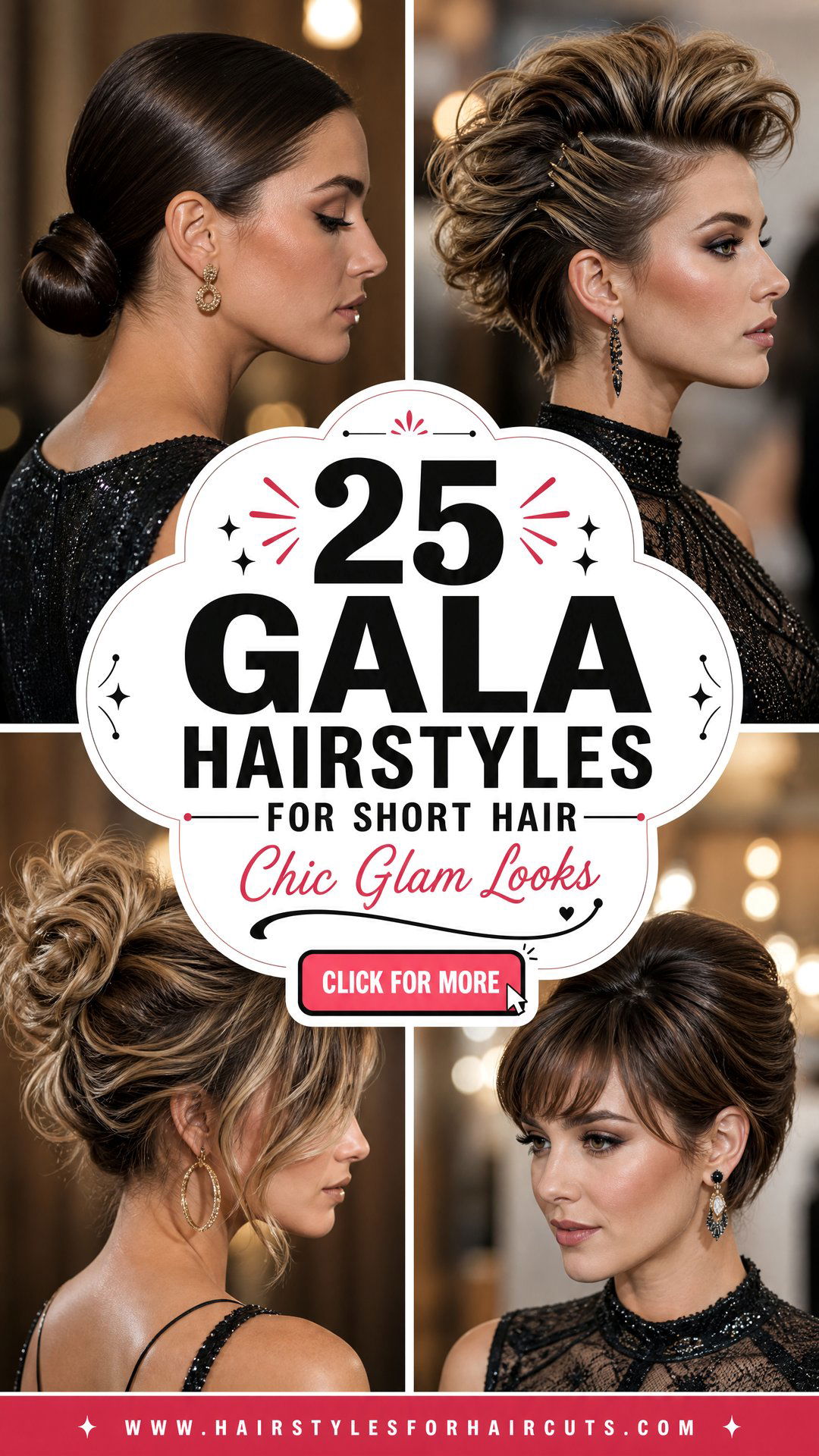 25 Gala Hairstyles for Short Hair Chic Glam Looks - 25 Gala Hairstyles for Short Hair: Chic Glam Looks
