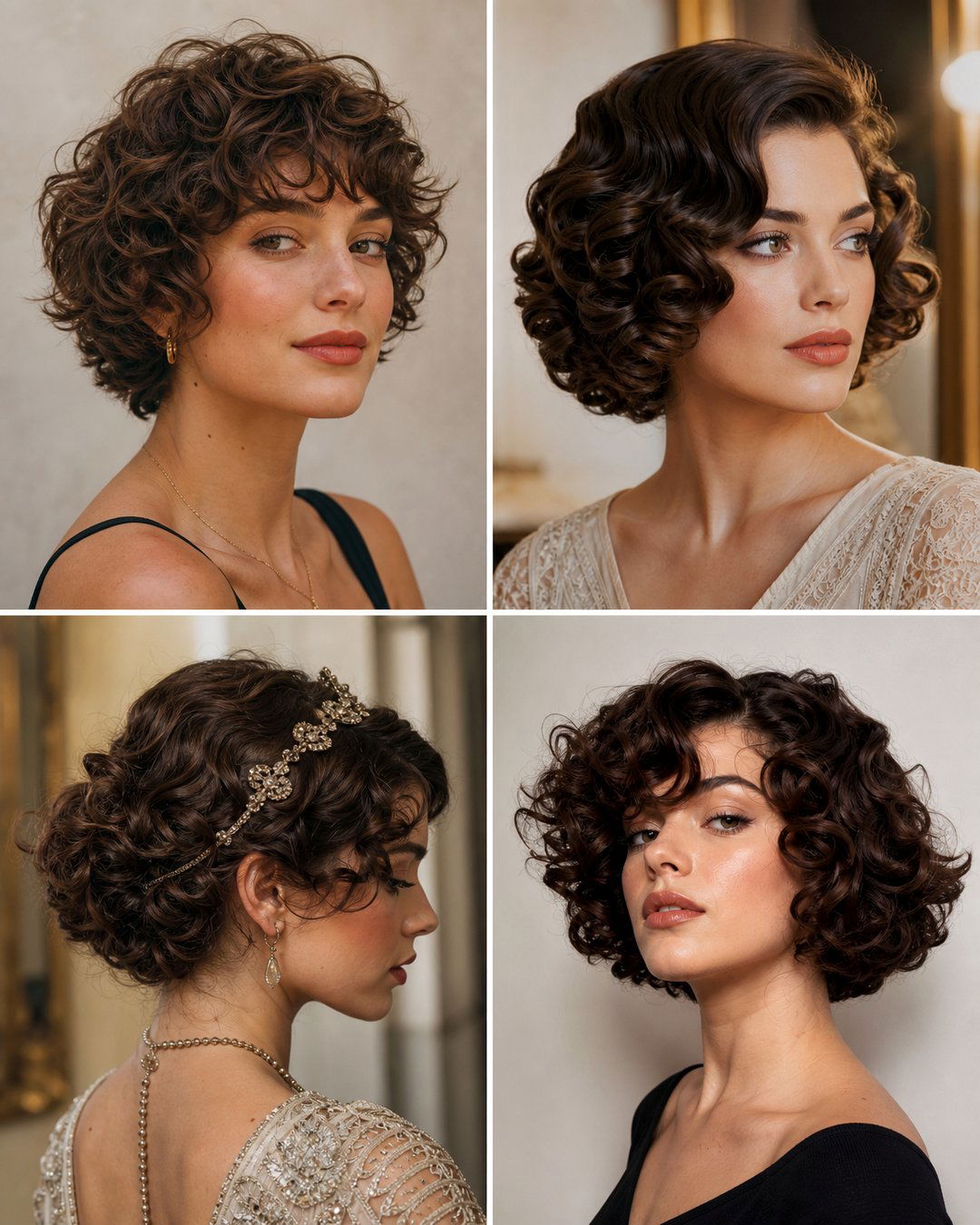25 Glam 1920s Hairstyles for Curly Hair Ideas