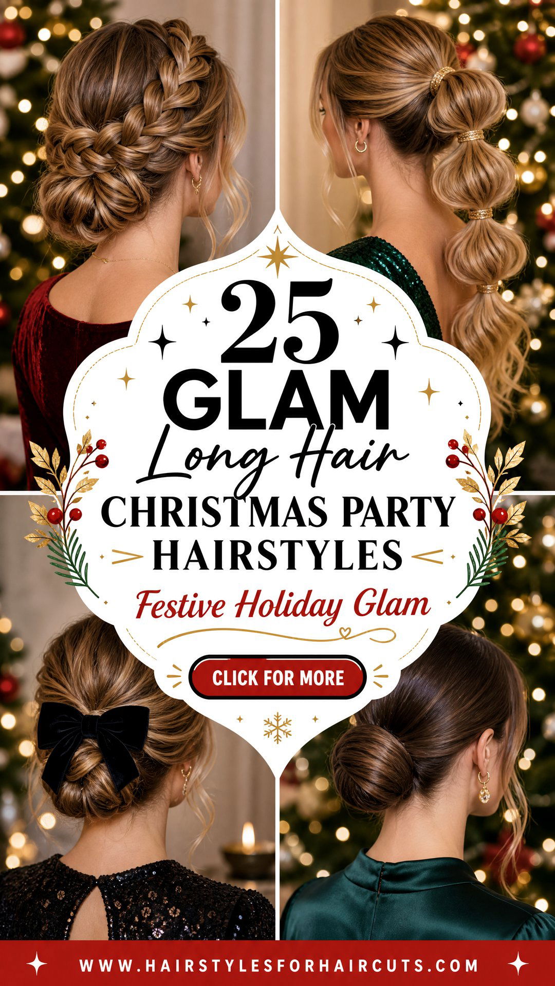 25 Glam Long Hair Christmas Party Hairstyles to Try - 25 Glam Long Hair Christmas Party Hairstyles to Try