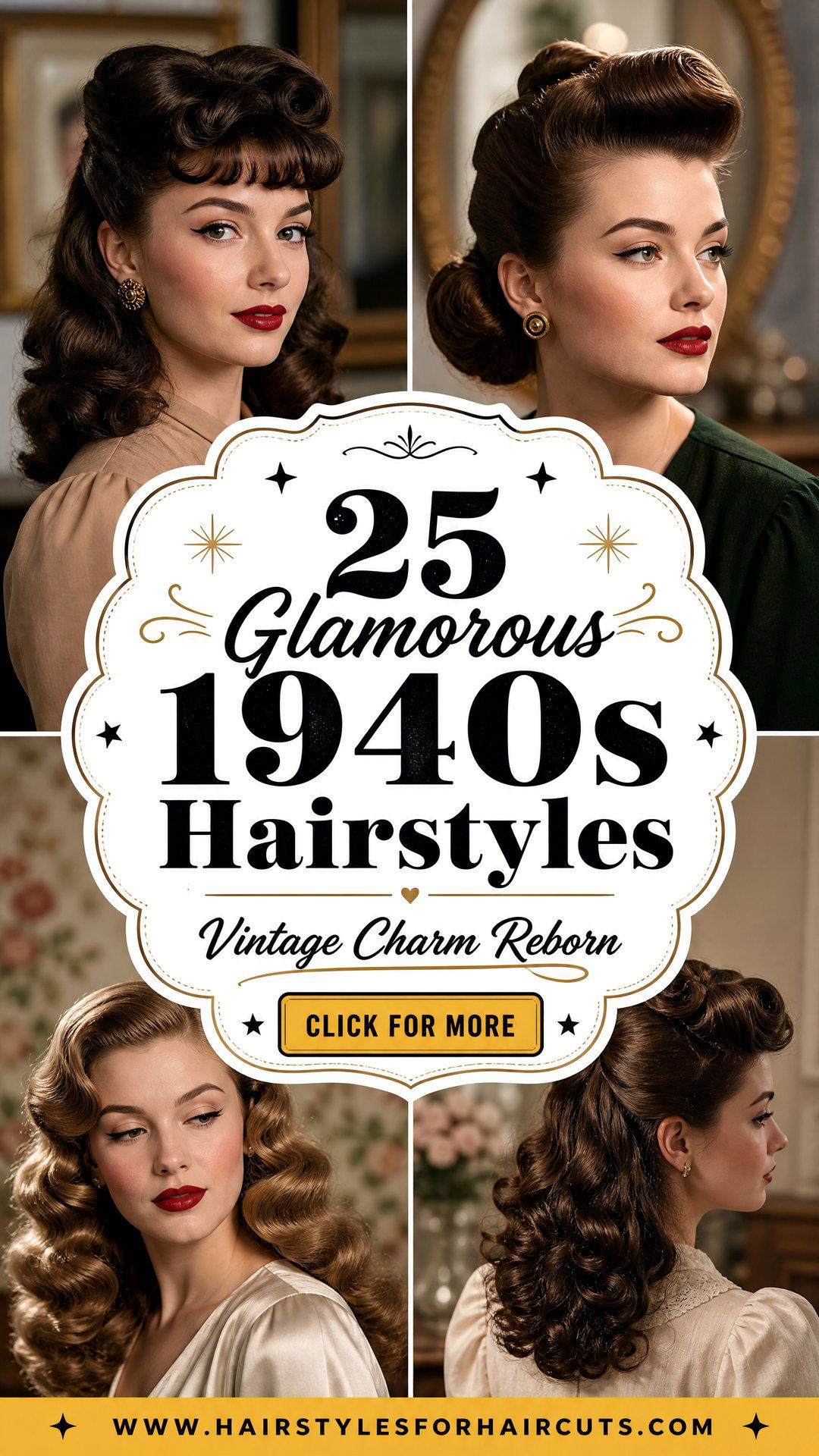 25 Glamorous 1940s Hairstyles to Recreate Vintage Charm - 25 Glamorous 1940s Hairstyles to Recreate Vintage Charm