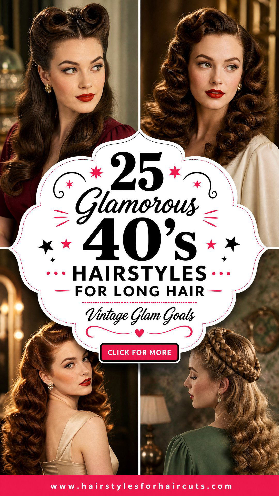 25 Glamorous 40s Hairstyles for Long Hair to Try Now - 25 Glamorous 40’s Hairstyles for Long Hair to Try Now