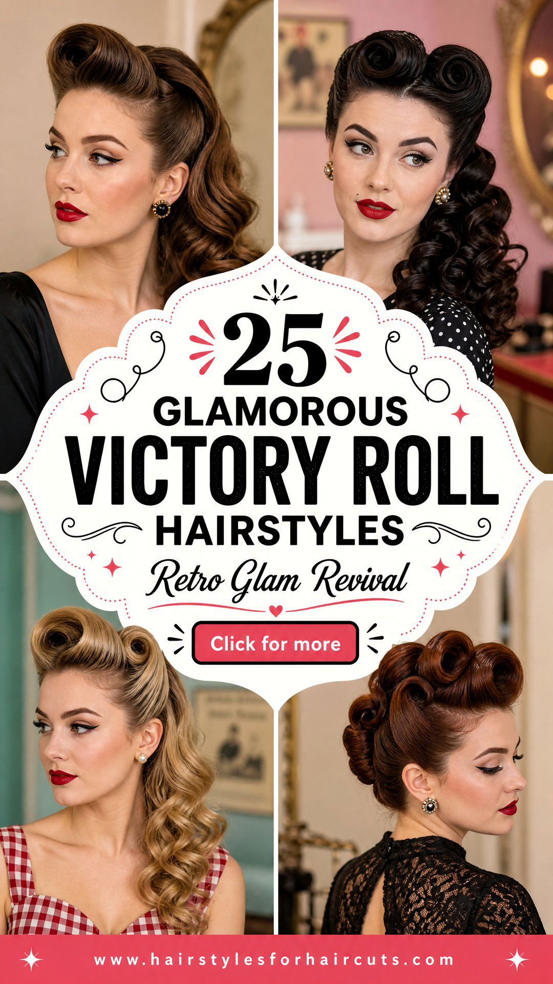 25 Glamorous Victory Roll Hairstyles for a Retro Look - 25 Glamorous Victory Roll Hairstyles for a Retro Look