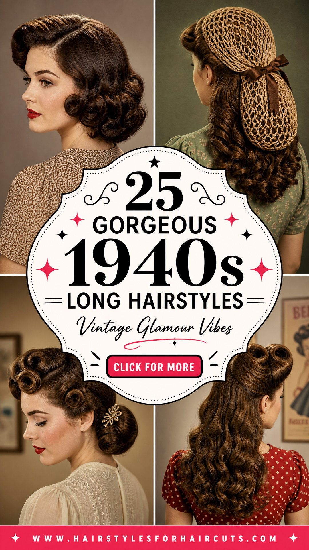 25 Gorgeous 1940s Long Hairstyles for Vintage Glamour - 25 Gorgeous 1940s Long Hairstyles for Vintage Glamour