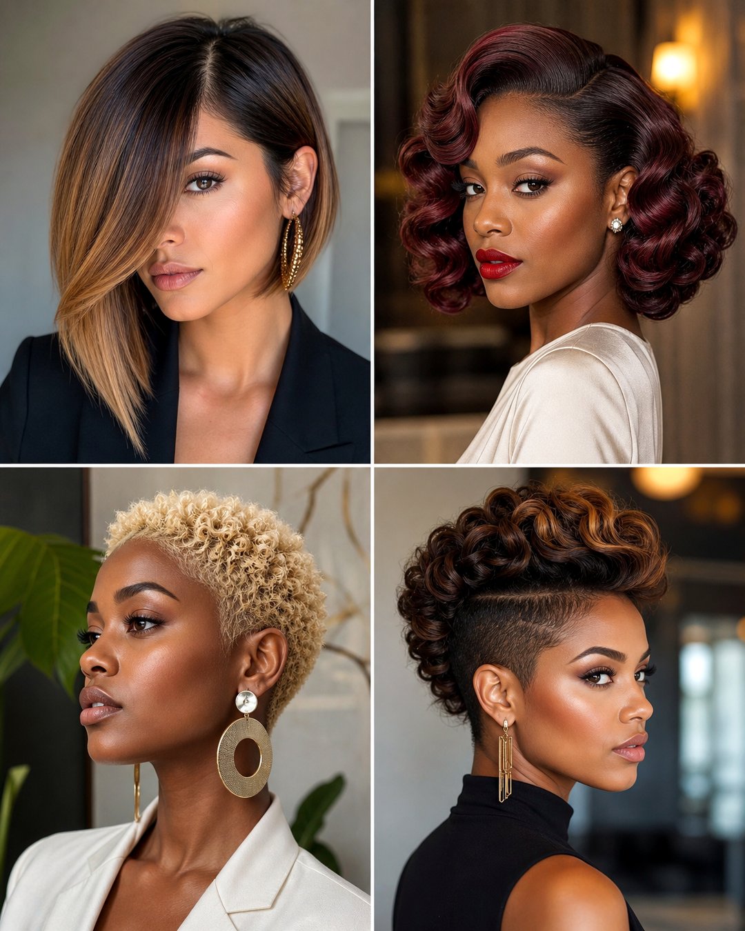 25 Gorgeous Black Brides With Short Haircuts to Adore