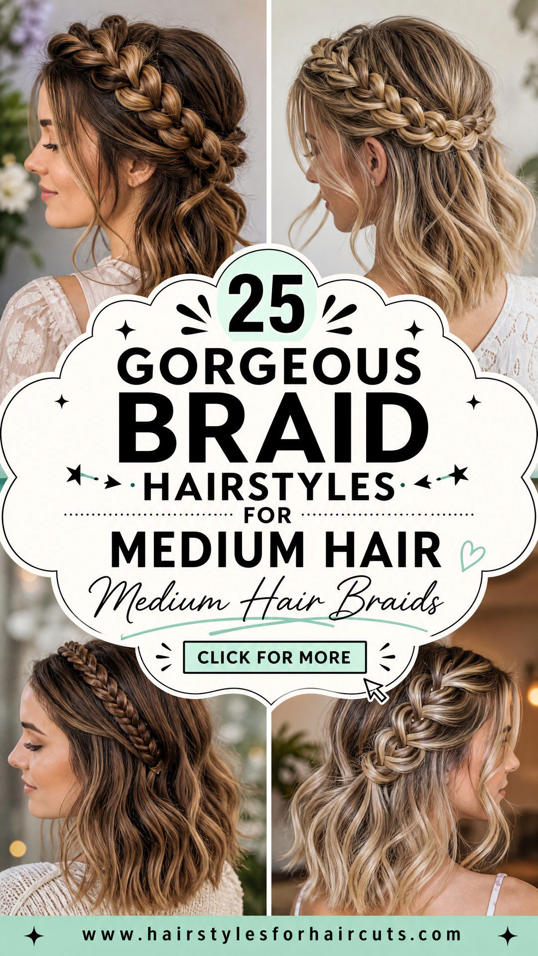 25 Gorgeous Braid Hairstyles for Medium Hair Ideas - 25 Gorgeous Braid Hairstyles for Medium Hair Ideas