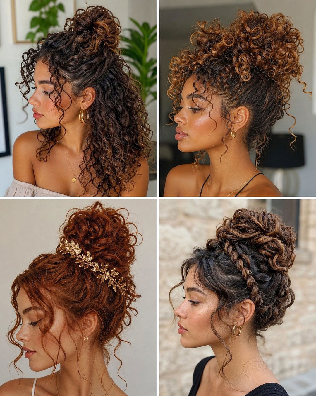 25 Gorgeous Bun Hairstyles Curly Hair Ideas to Try Now