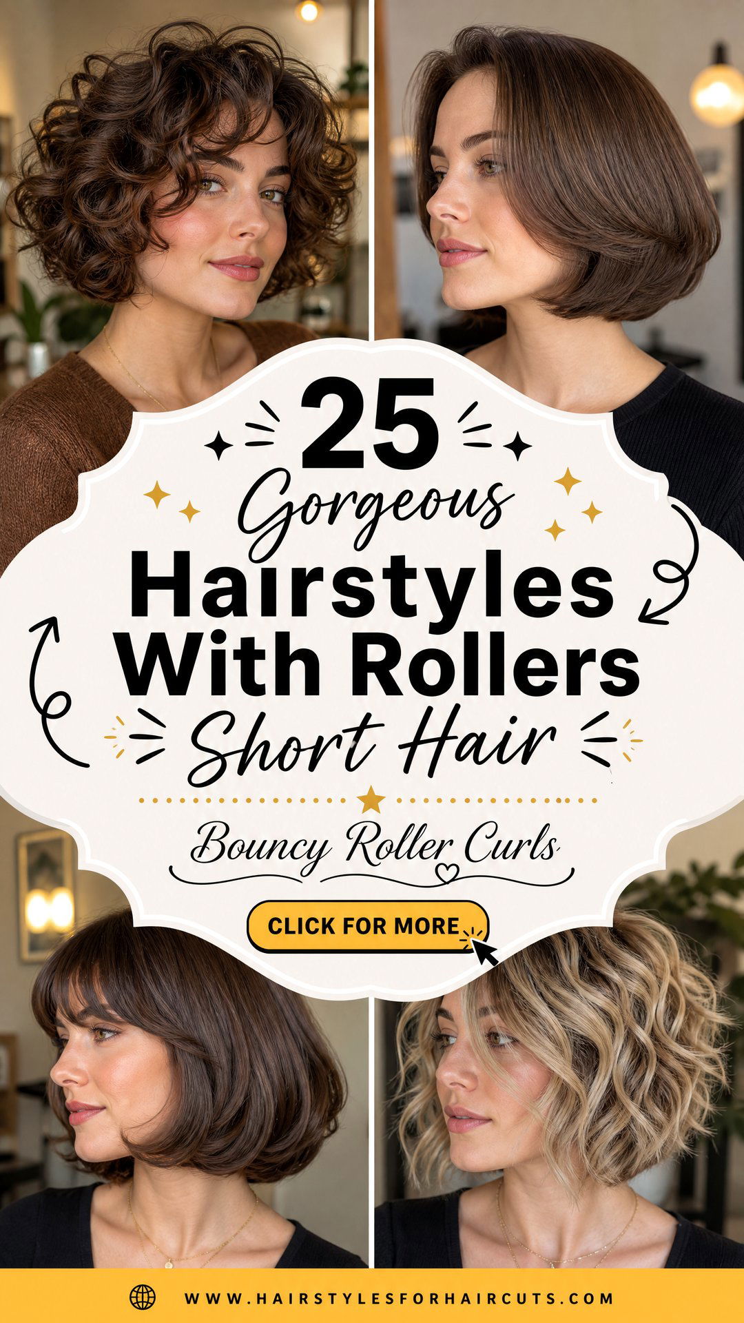 25 Gorgeous Hairstyles With Rollers Short Hair Looks - 25 Gorgeous Hairstyles With Rollers Short Hair Looks