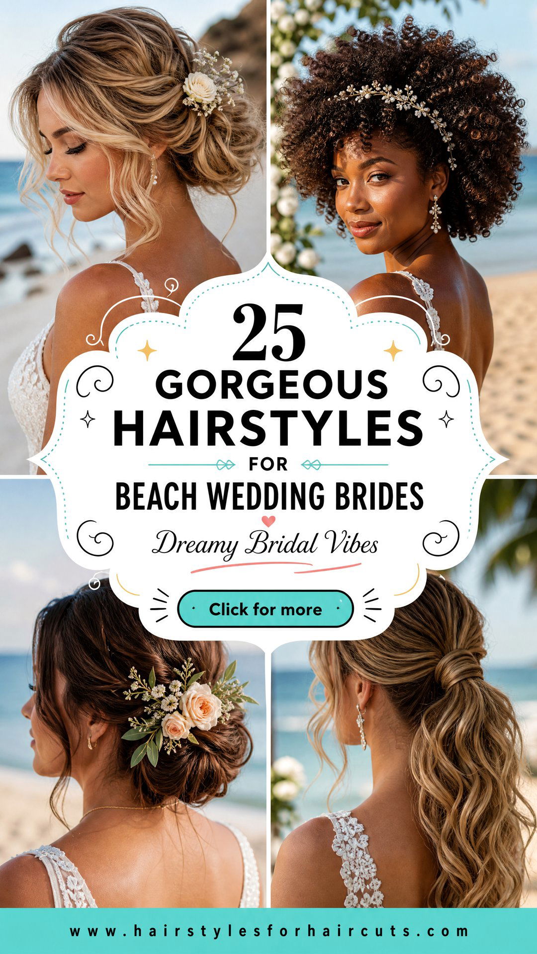 25 Gorgeous Hairstyles for Beach Wedding Brides - 25 Gorgeous Hairstyles for Beach Wedding Brides