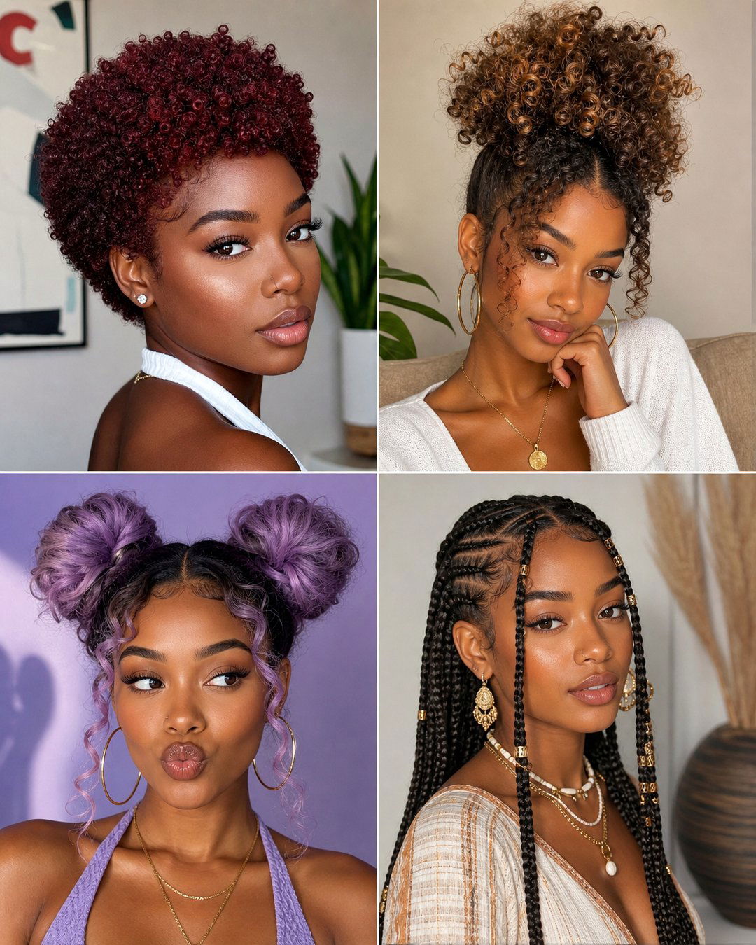 25 Gorgeous Natural Black Hairstyles to Try Today