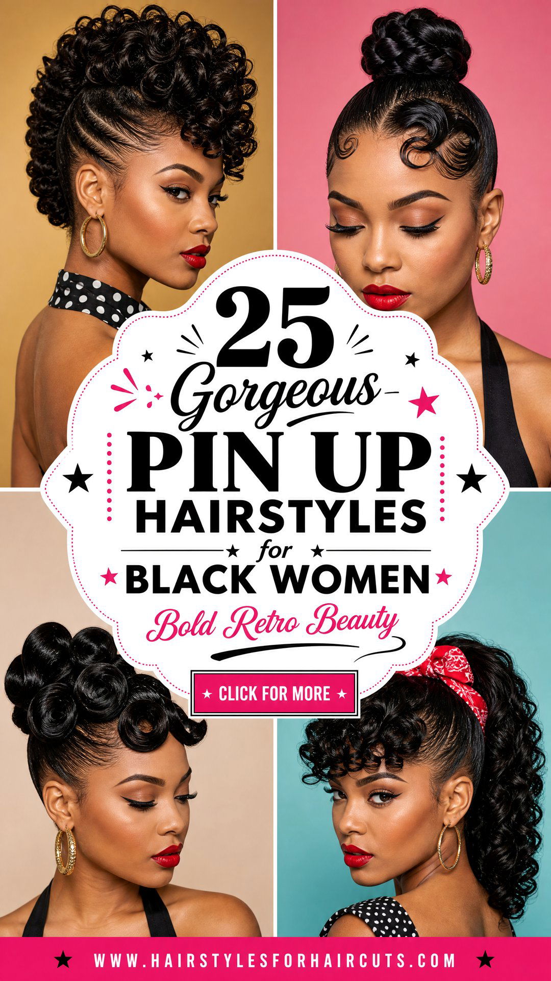 25 Gorgeous Pin Up Hairstyles for Black Women to Rock - 25 Gorgeous Pin Up Hairstyles for Black Women to Rock