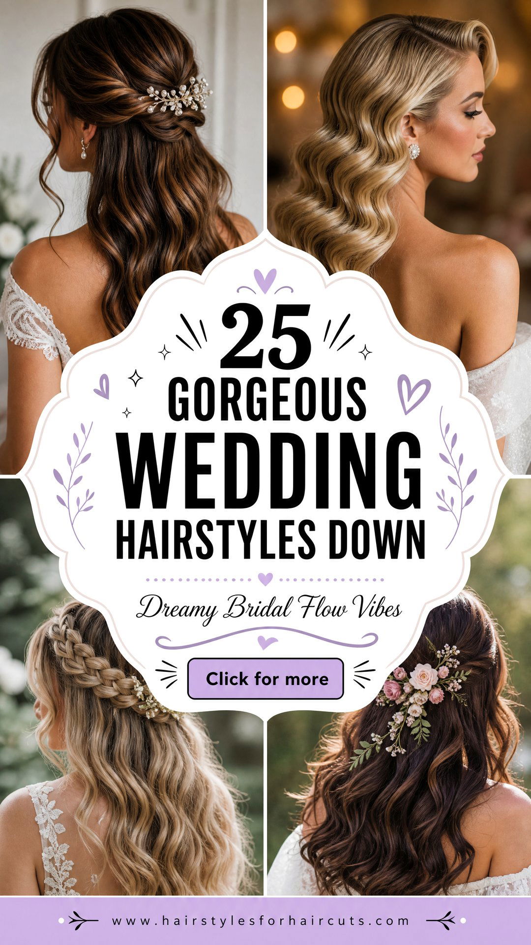 25 Gorgeous Wedding Hairstyles Down for Brides - 25 Gorgeous Wedding Hairstyles Down for Brides