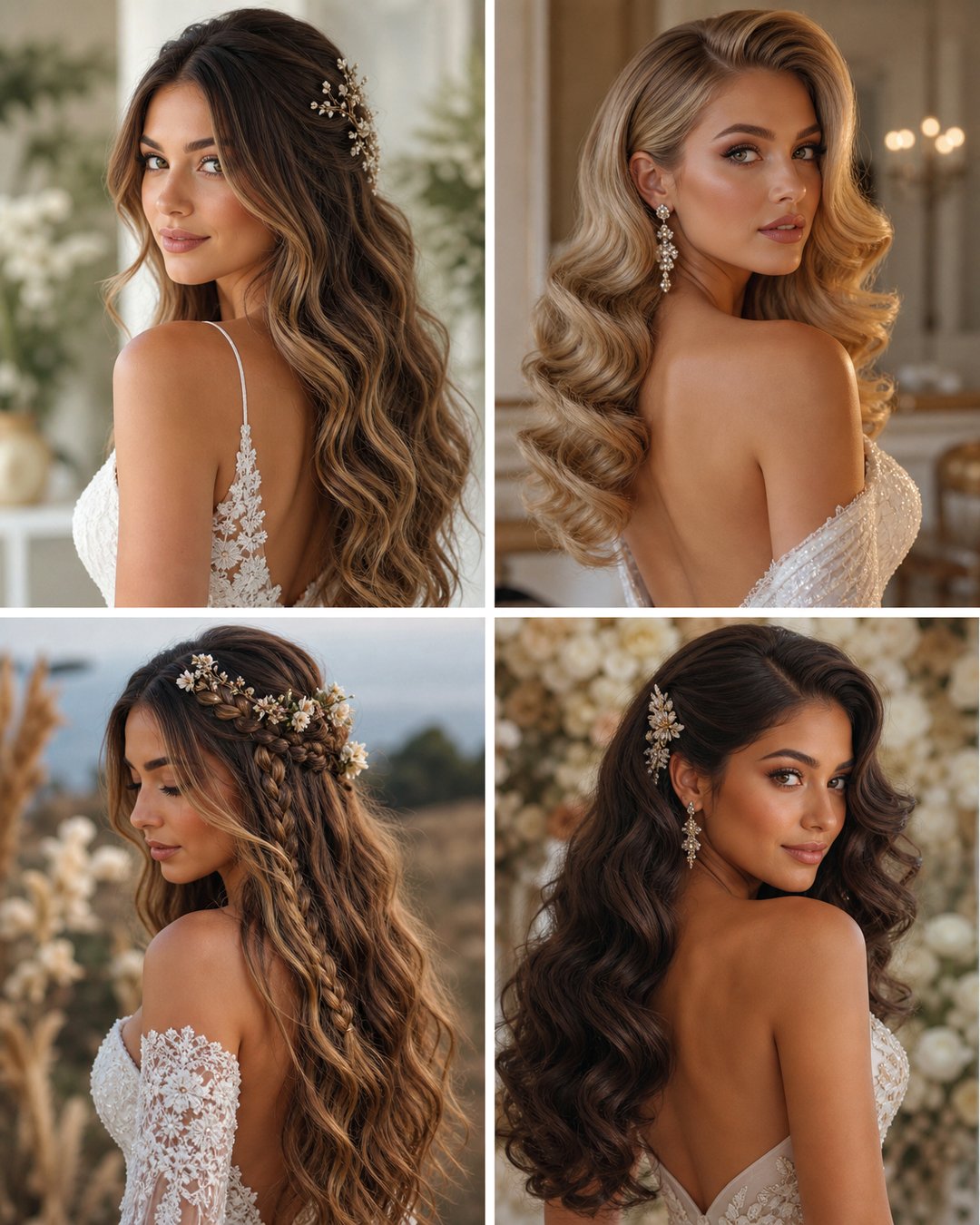 25 Gorgeous Wedding Hairstyles Down for Brides