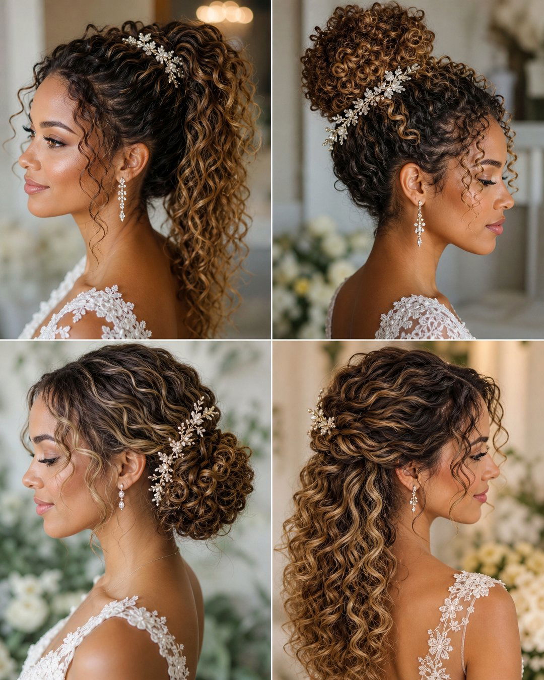 25 Gorgeous Wedding Hairstyles for Thick Curly Hair