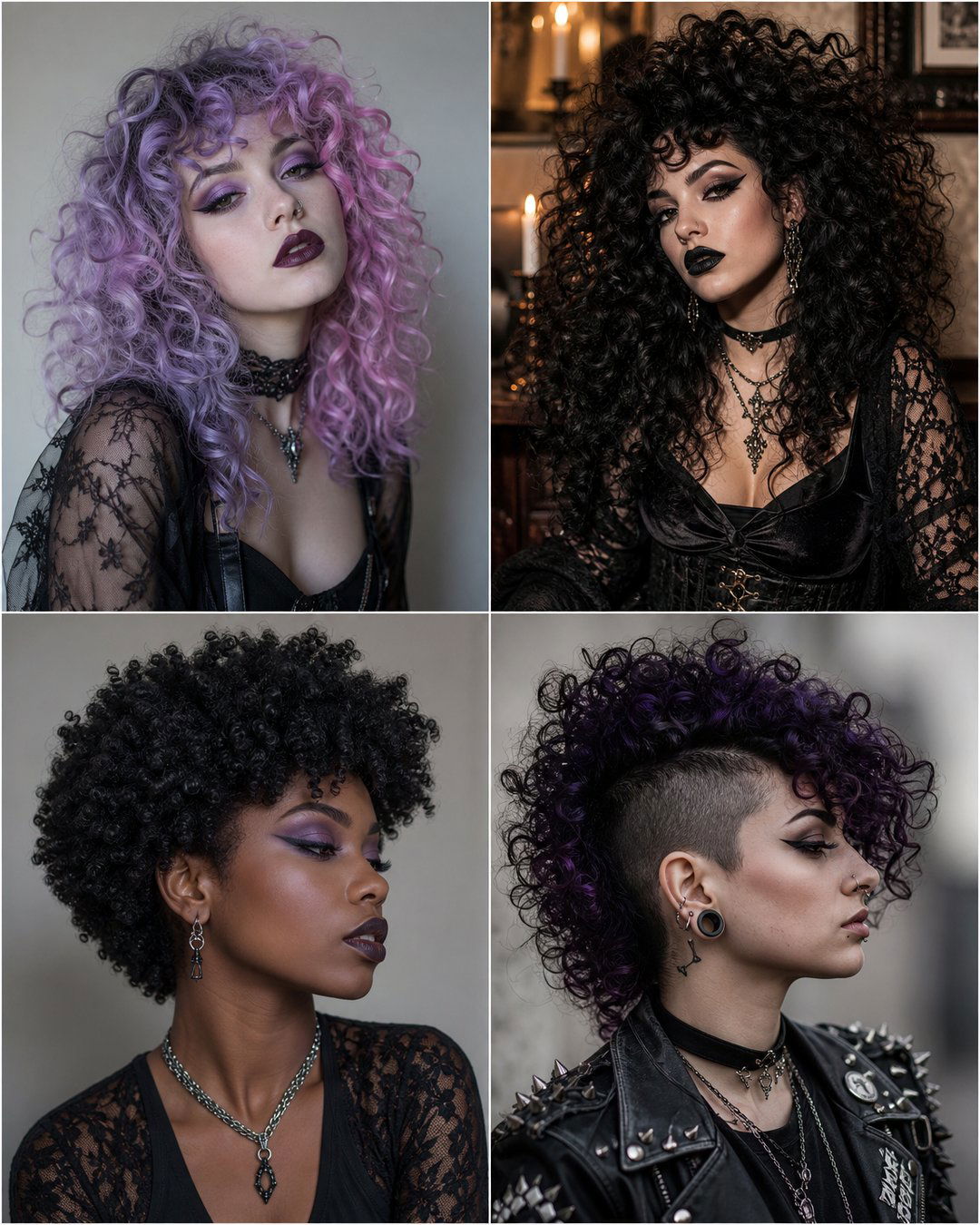 25 Goth Hairstyles for Curly Hair to Rock Today