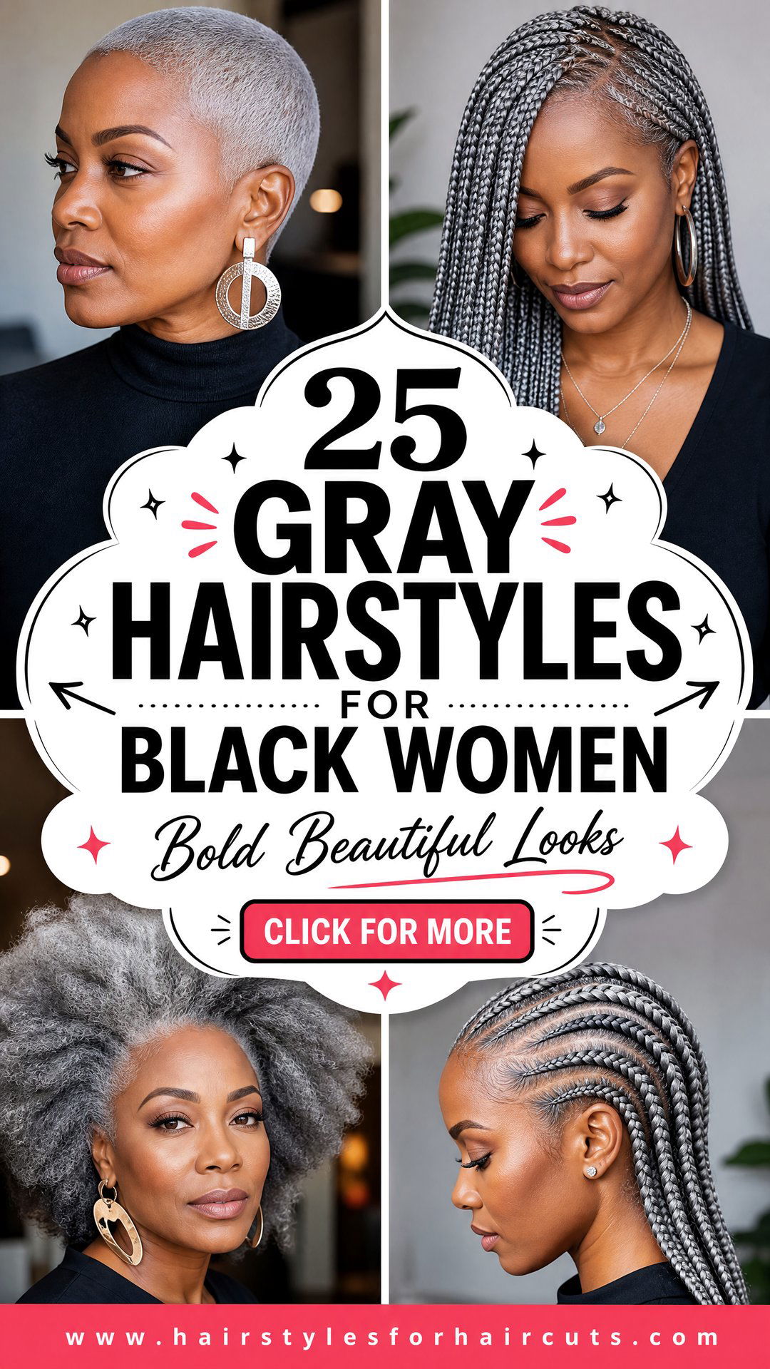 25 Gray Hairstyles for Black Women Bold and Beautiful Looks - 25 Gray Hairstyles for Black Women: Bold & Beautiful Looks