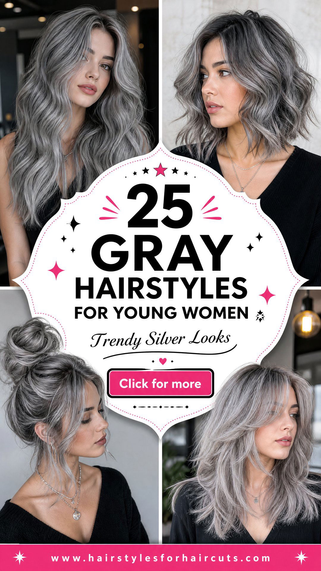 25 Gray Hairstyles for Young Women Trendy Silver Looks - 25 Gray Hairstyles for Young Women: Trendy Silver Looks