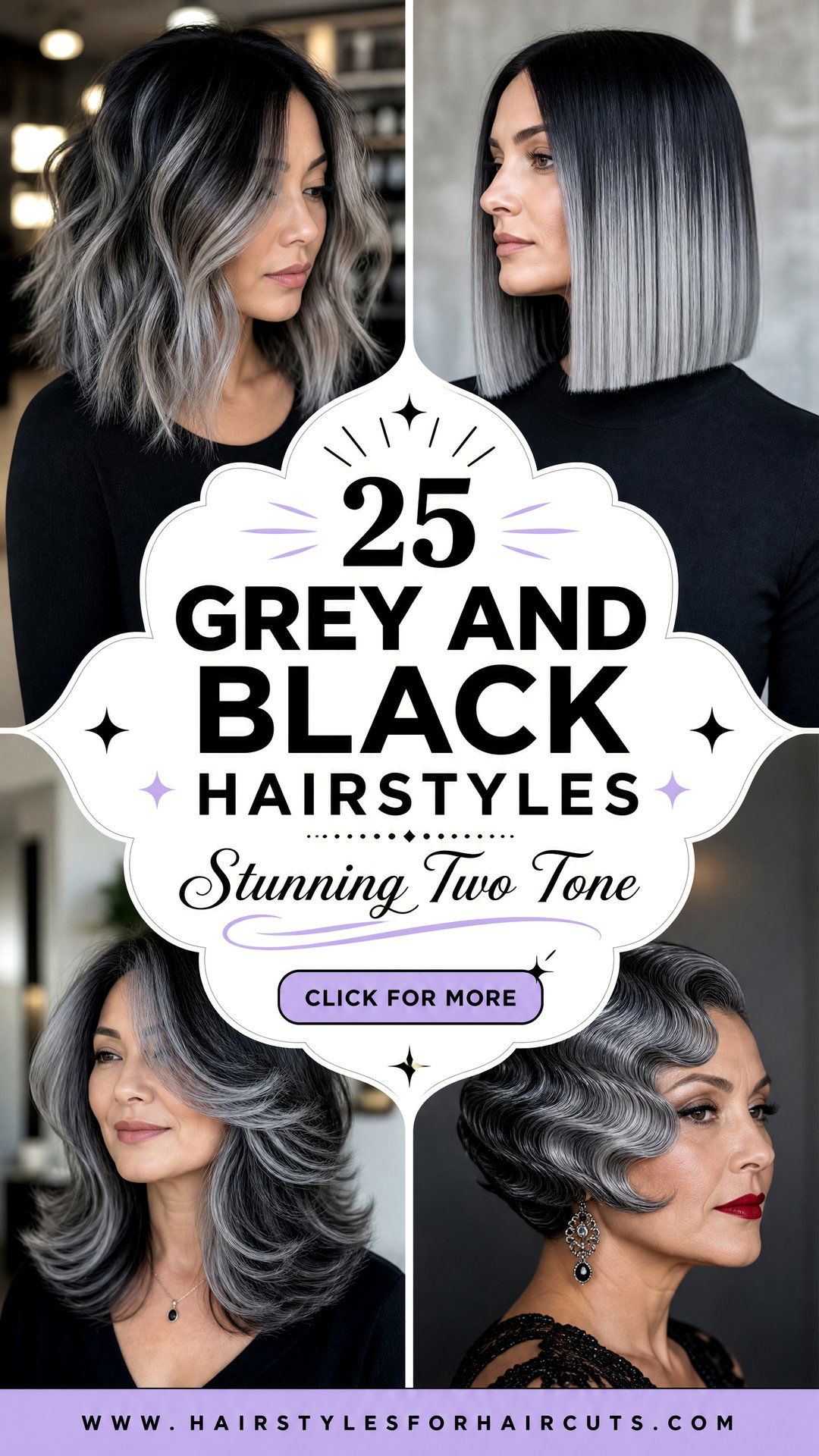 25 Grey and Black Hairstyles Stunning Two-Tone Looks - 25 Grey and Black Hairstyles: Stunning Two-Tone Looks