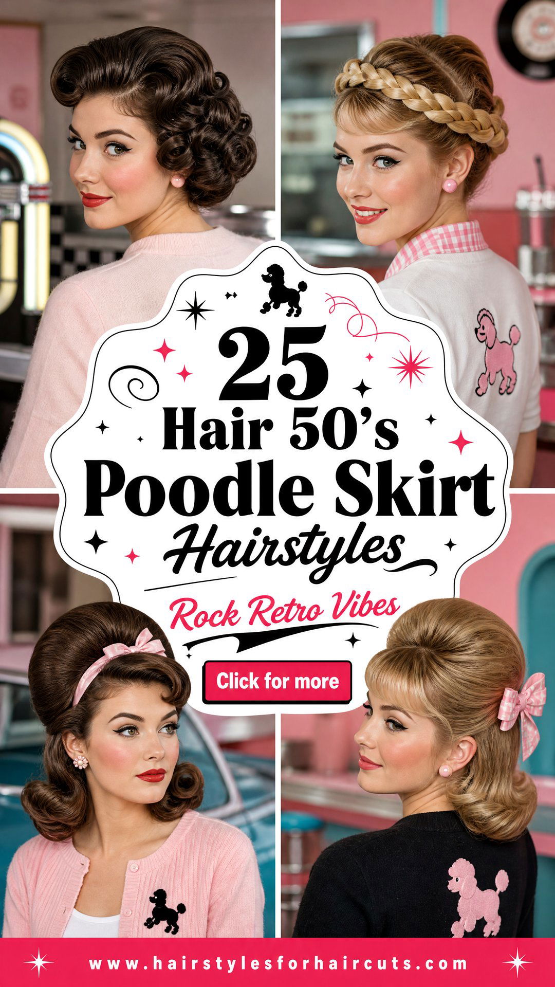 25 Hair 50s Poodle Skirt Hairstyles to Rock Retro - 25 Hair 50’s Poodle Skirt Hairstyles to Rock Retro
