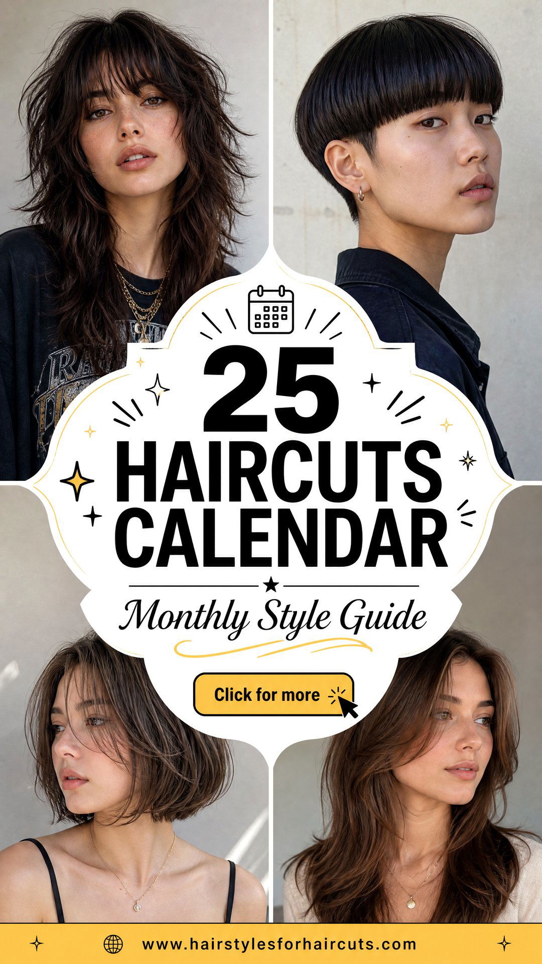 25 Haircuts Calendar Monthly Style Guide and Inspiration - 25 Haircuts Calendar: Monthly Style Guide & Inspiration