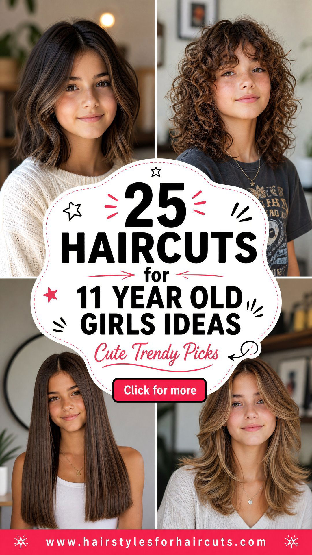 25 Haircuts for 11 Year Old Girls Cute Trendy Styles - 25 Haircuts for 11 Year Old Girls: Cute Trendy Styles