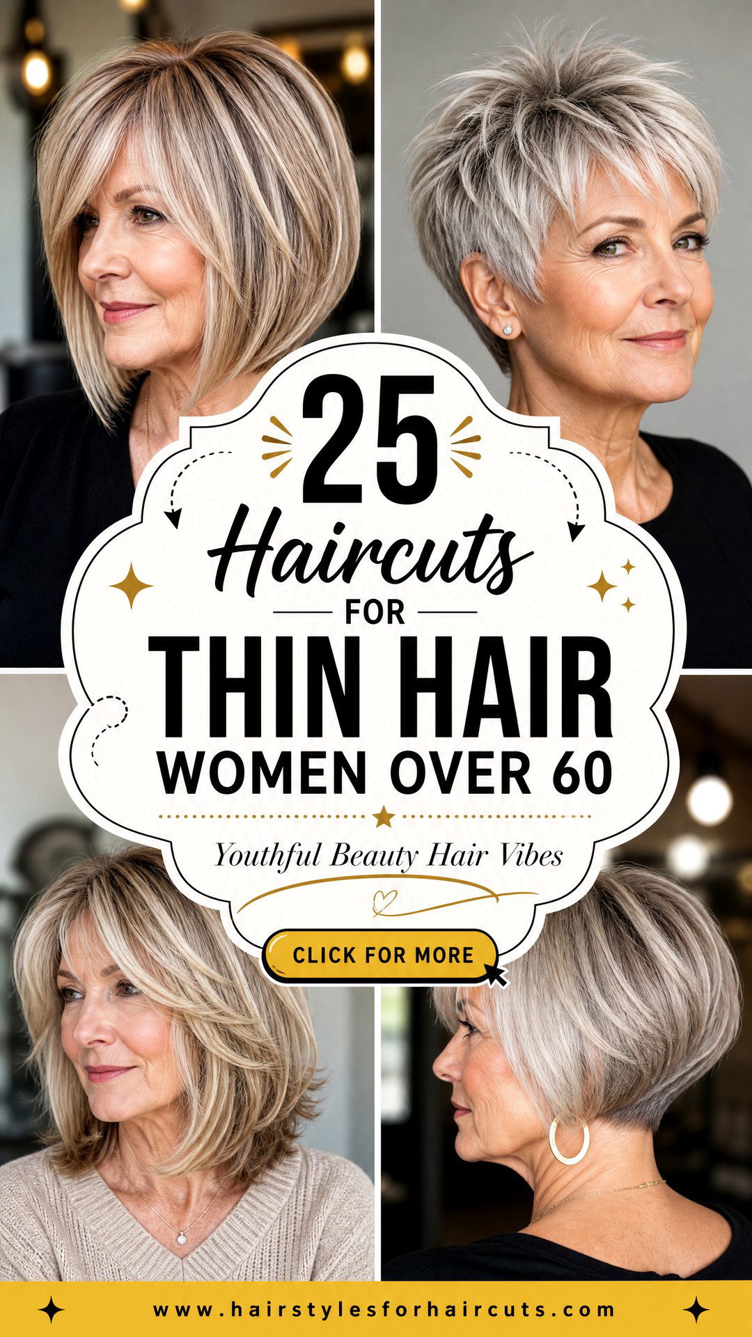 25 Haircuts for Thin Hair Women Over 60 to Look Youthful - 25 Haircuts for Thin Hair Women Over 60 to Look Youthful