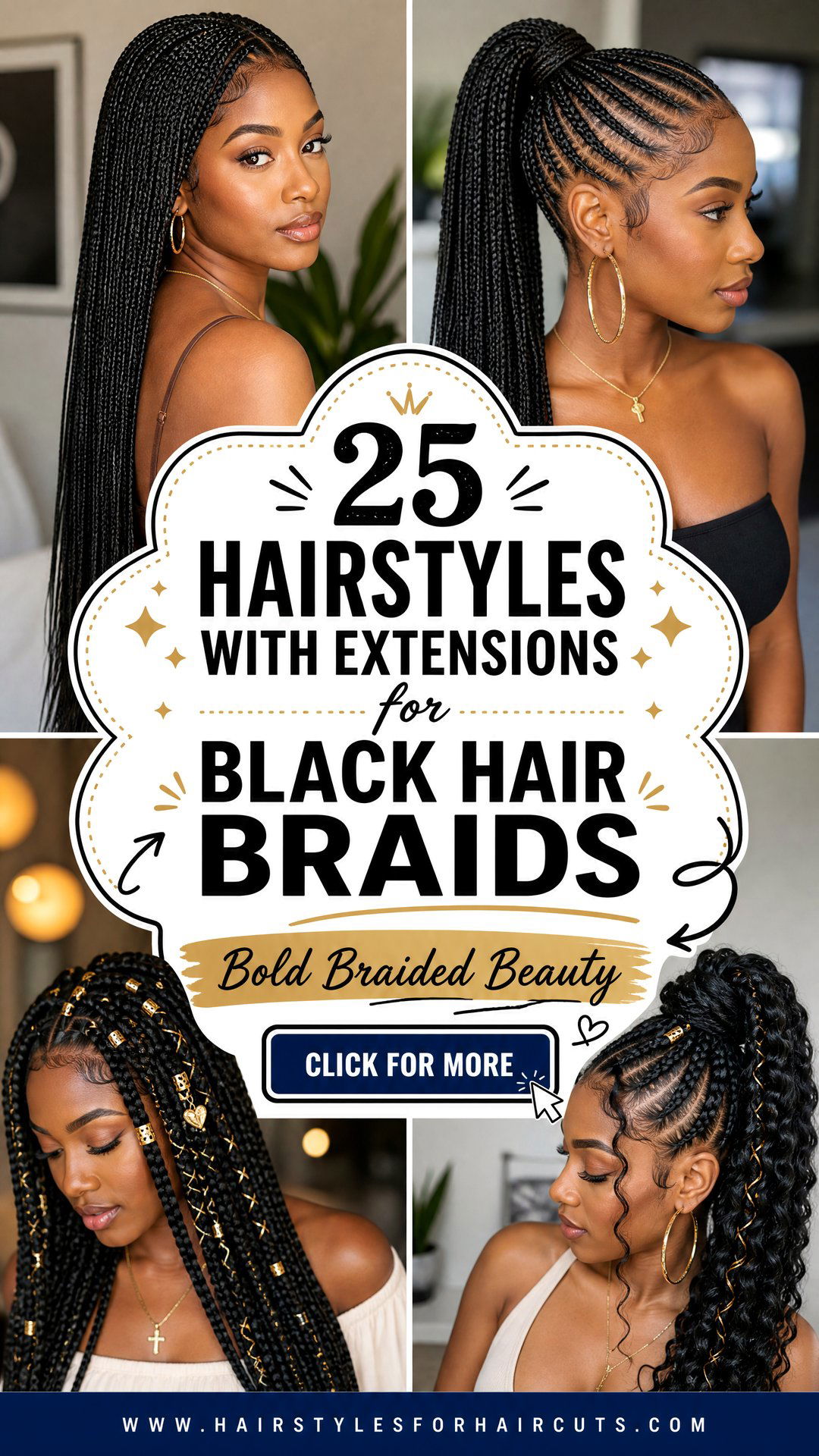 25 Hairstyles With Extensions for Black Hair Braids - 25 Hairstyles With Extensions for Black Hair Braids