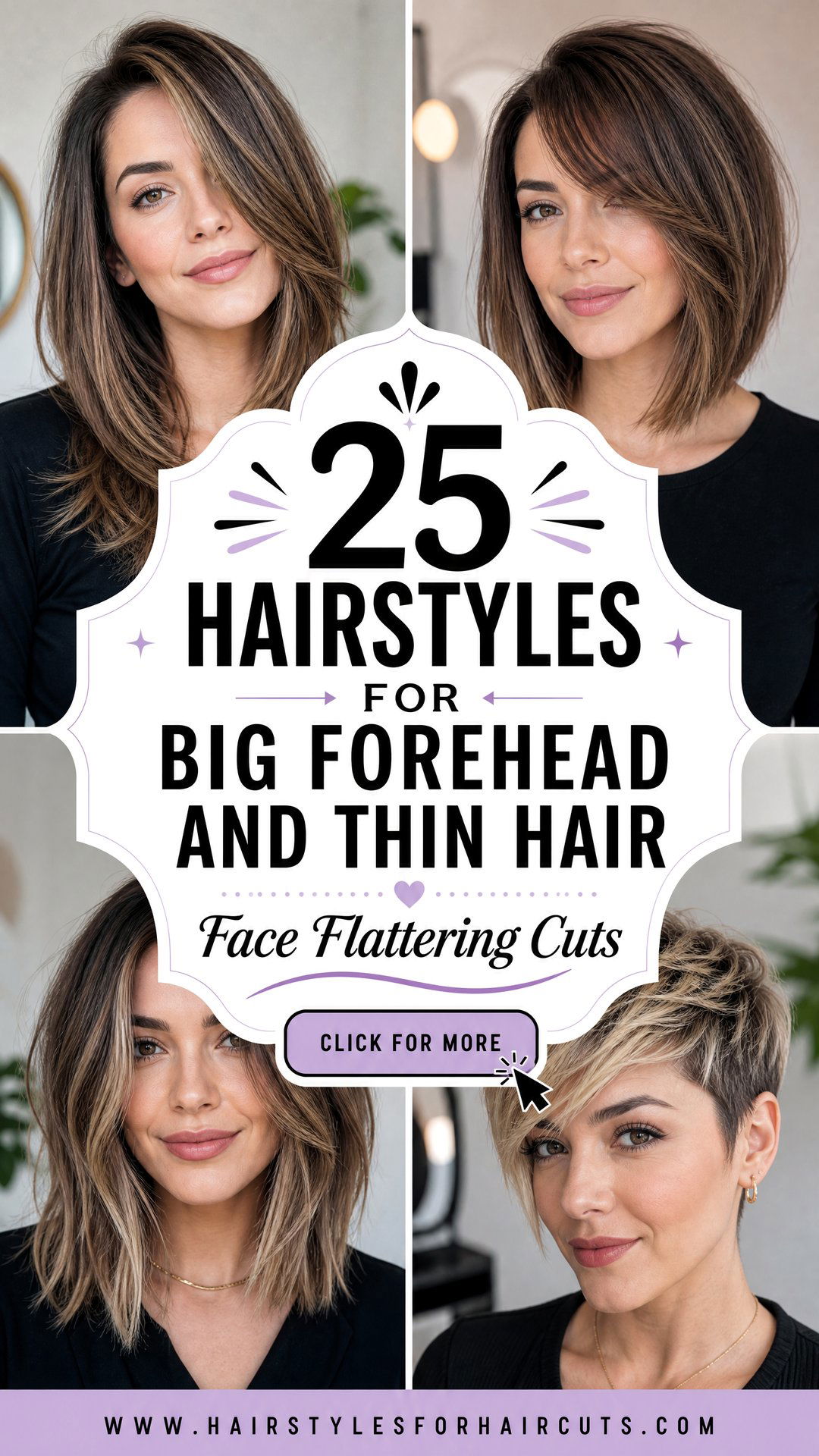 25 Hairstyles for Big Forehead and Thin Hair That Flatter - 25 Hairstyles for Big Forehead and Thin Hair That Flatter