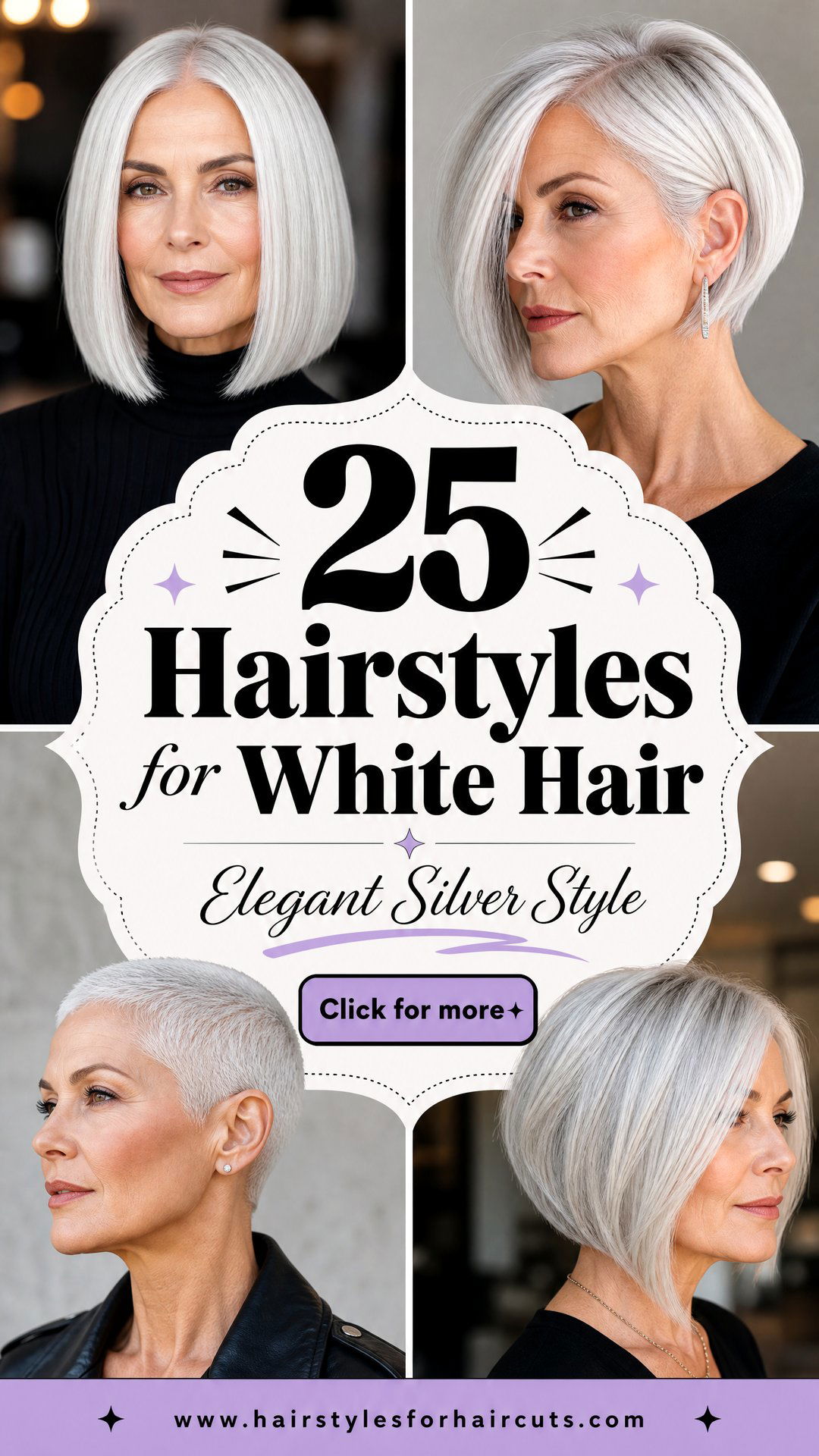 25 Hairstyles for White Hair Elegant and Chic Looks - 25 Hairstyles for White Hair: Elegant & Chic Looks