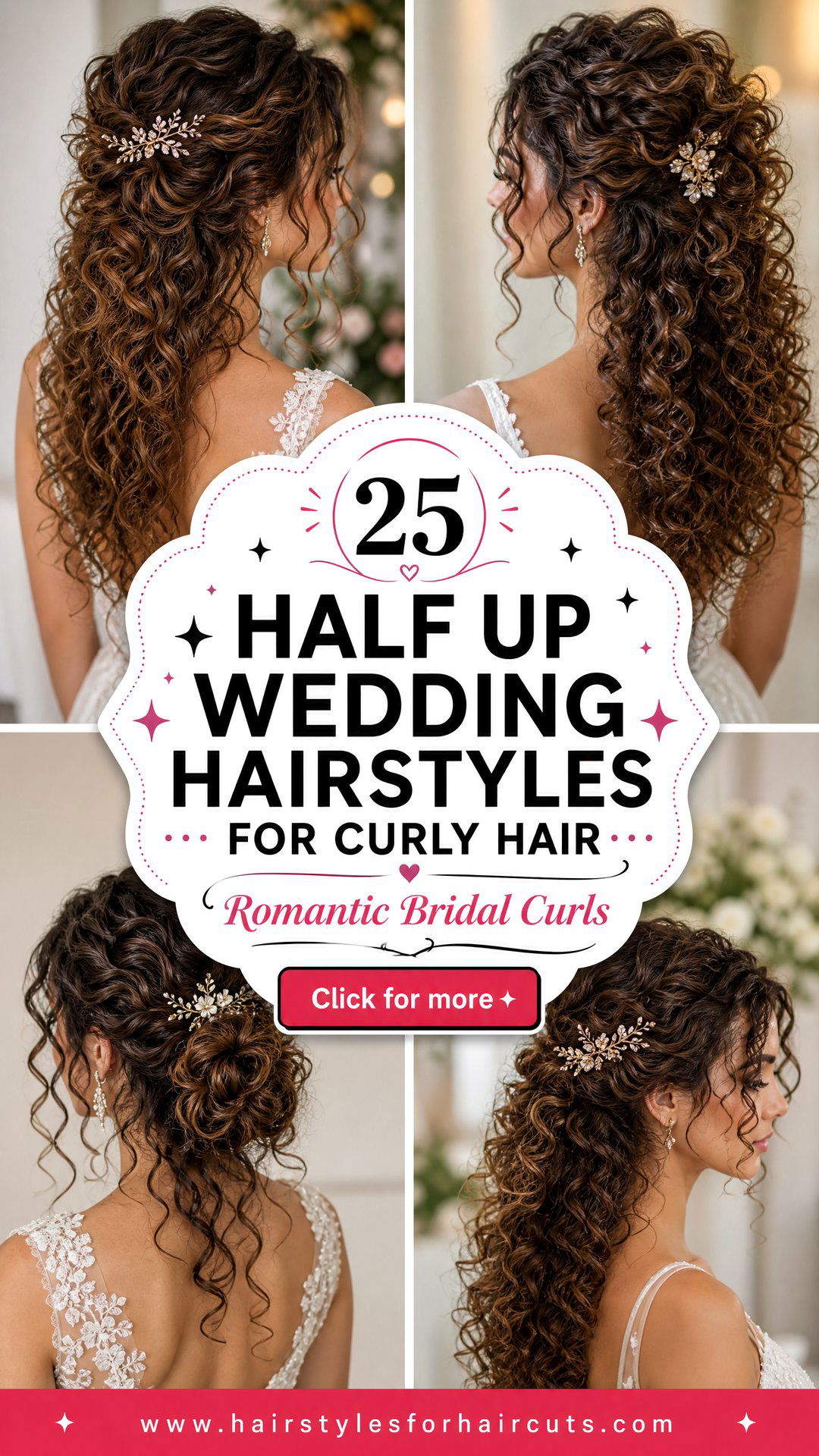 25 Half Up Wedding Hairstyles for Curly Hair - 25 Half Up Wedding Hairstyles for Curly Hair