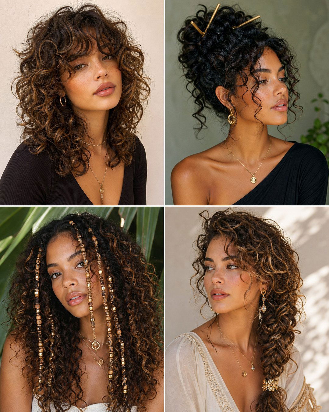 25 Hippie Hairstyles for Curly Hair Boho Vibes