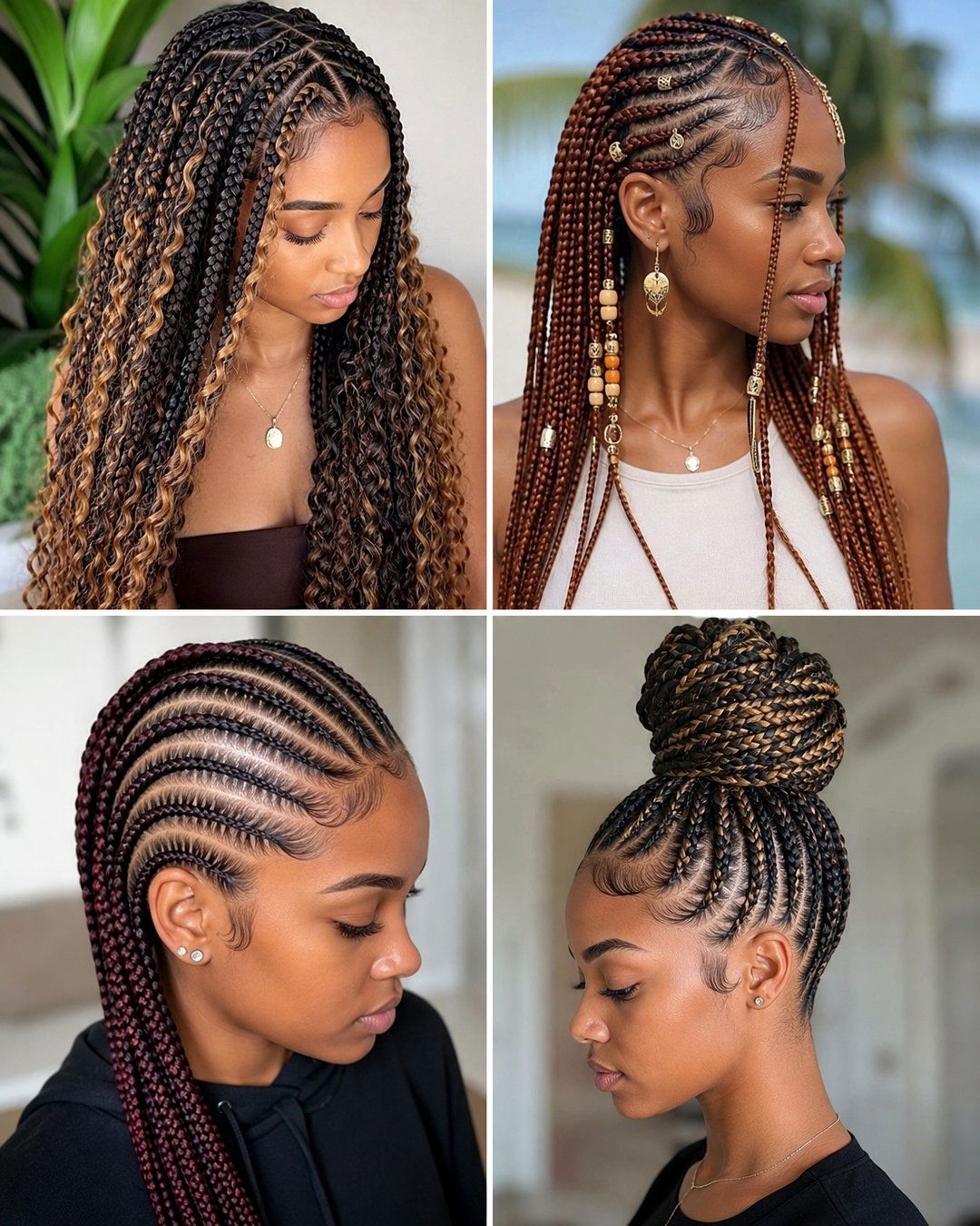 25 Hot Summer Braided Hairstyles for Black Hair