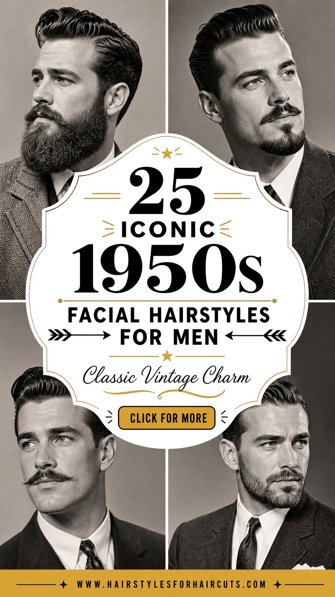 25 Iconic 1950s Facial Hairstyles for Men - 25 Iconic 1950s Facial Hairstyles for Men