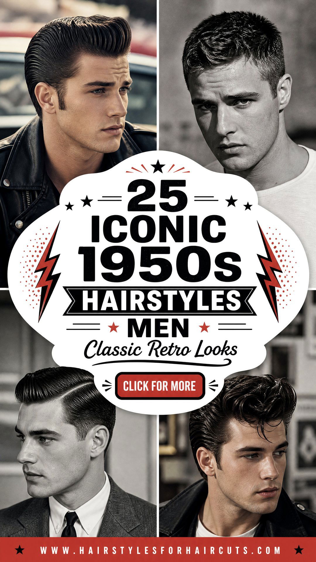 25 Iconic 1950s Hairstyles Men Loved Classic Retro Looks - 25 Iconic 1950s Hairstyles Men Loved: Classic Retro Looks