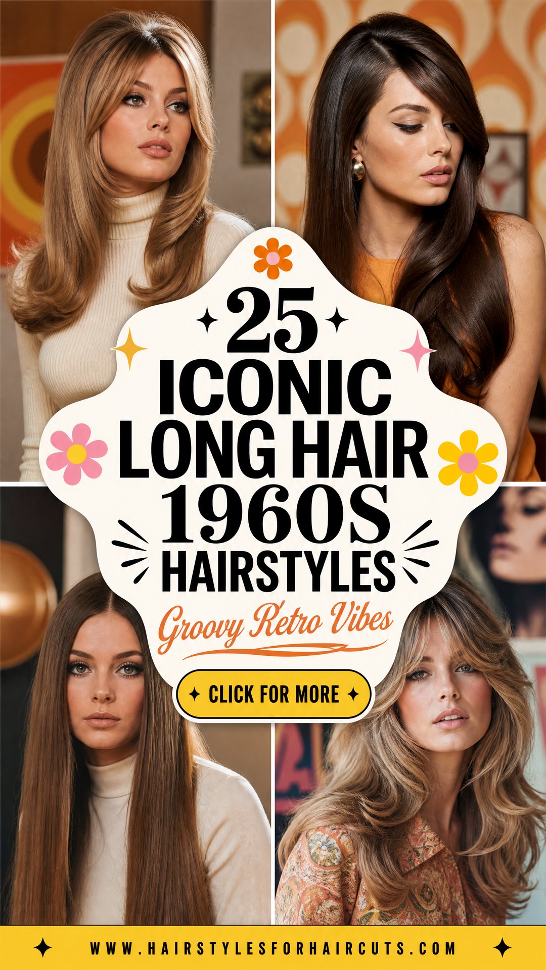 25 Iconic Long Hair 1960s Hairstyles to Recreate - 25 Iconic Long Hair 1960s Hairstyles to Recreate
