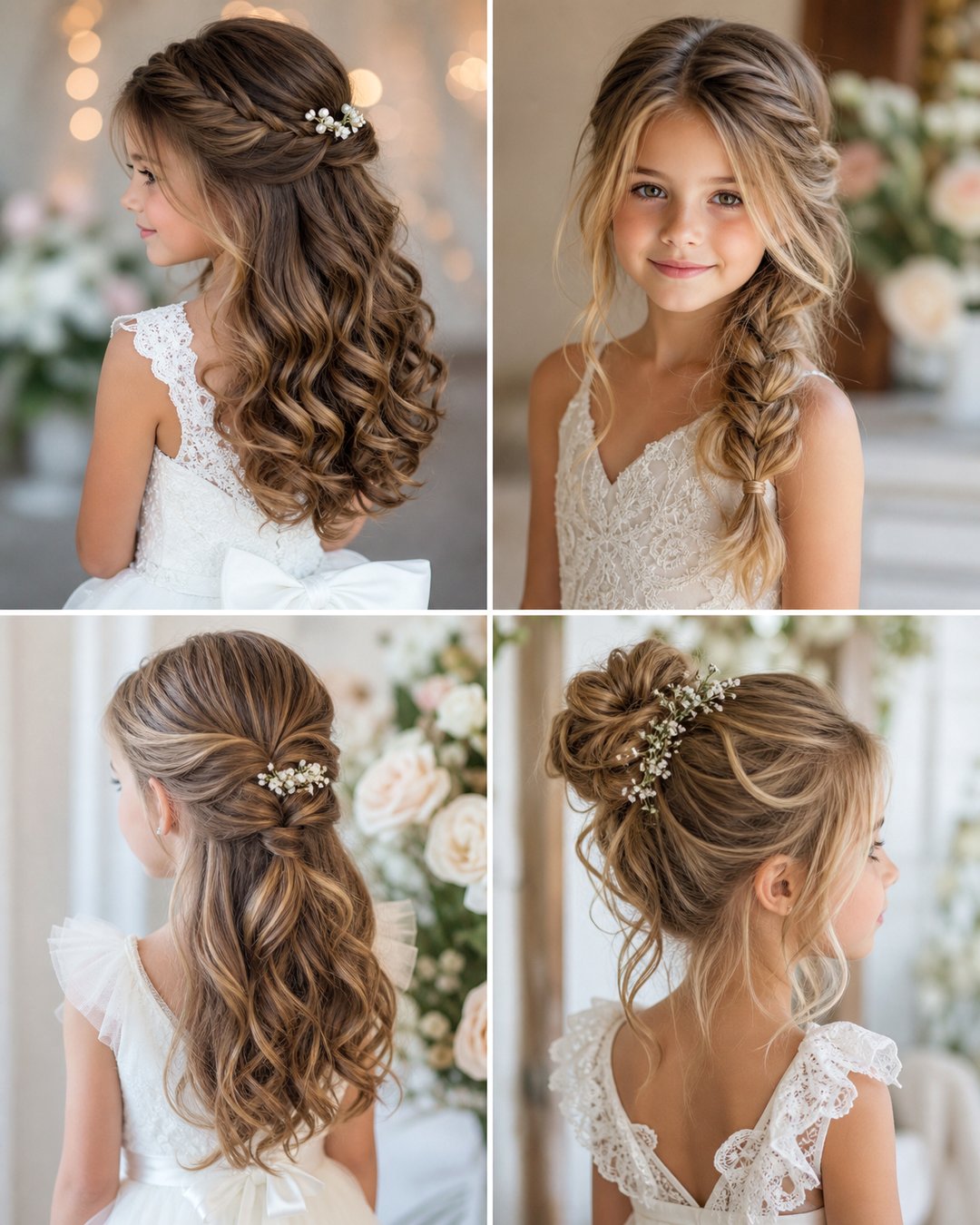 25 Little Girl Wedding Hairstyles for Long Hair