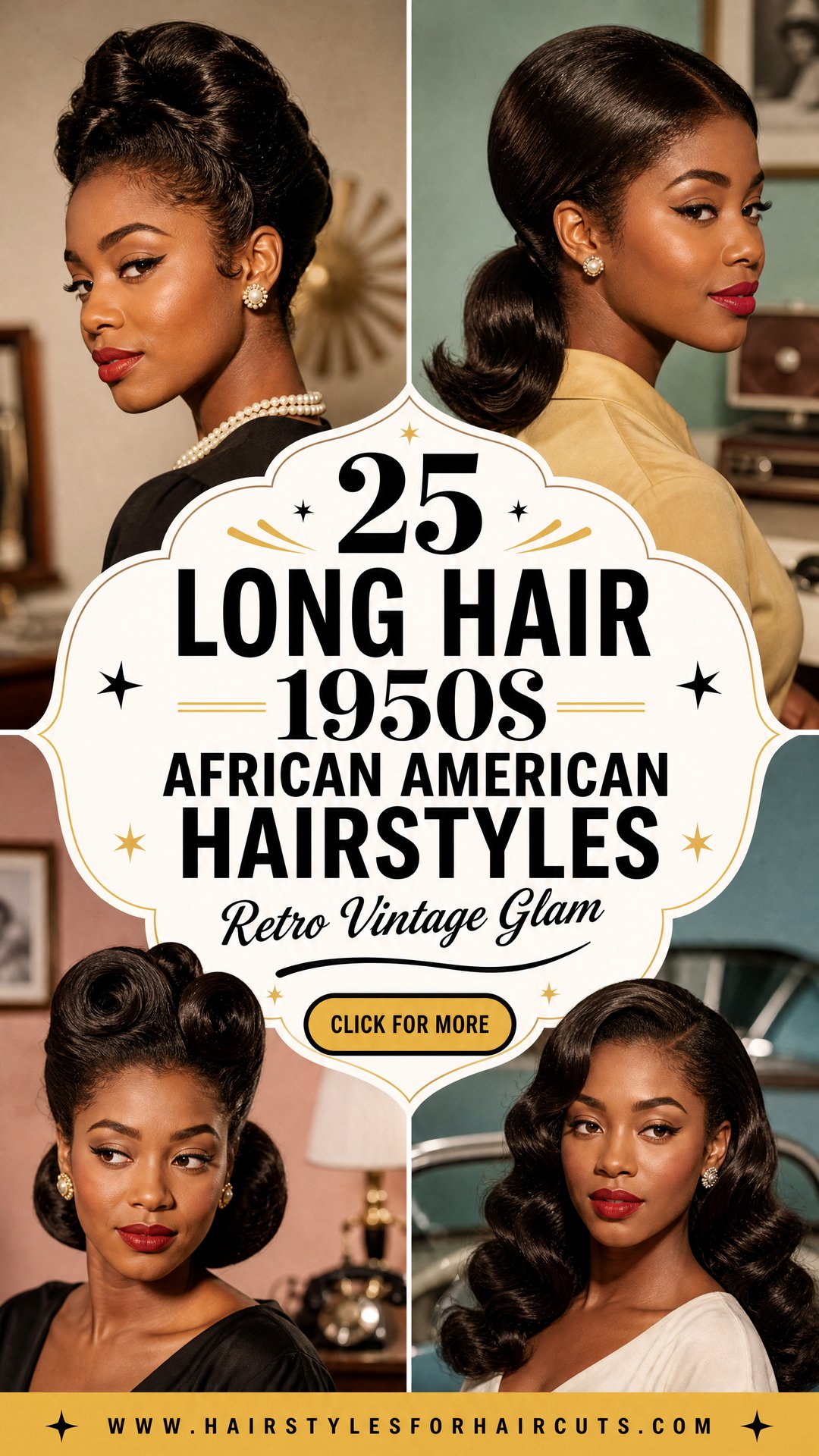 25 Long Hair 1950s African American Hairstyles - 25 Long Hair 1950s African American Hairstyles