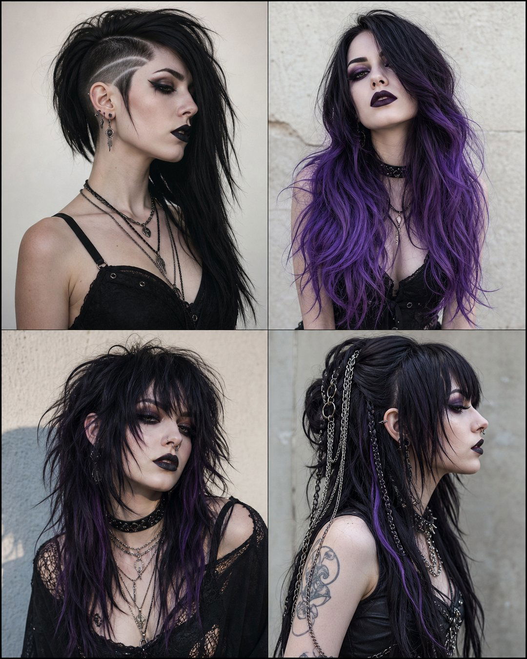 25 Long Hair Gothic Punk Hairstyles to Unleash Your Edge