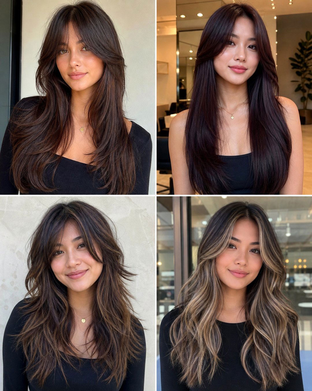 25 Long Hair Haircuts for Round Faces That Flatter