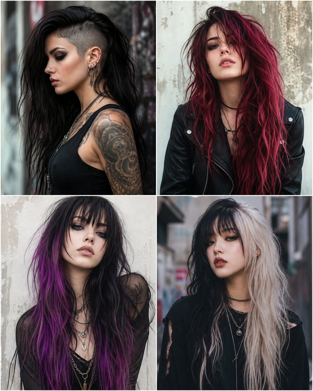25 Long Hair Punk Rock Hairstyles Female Edgy Looks