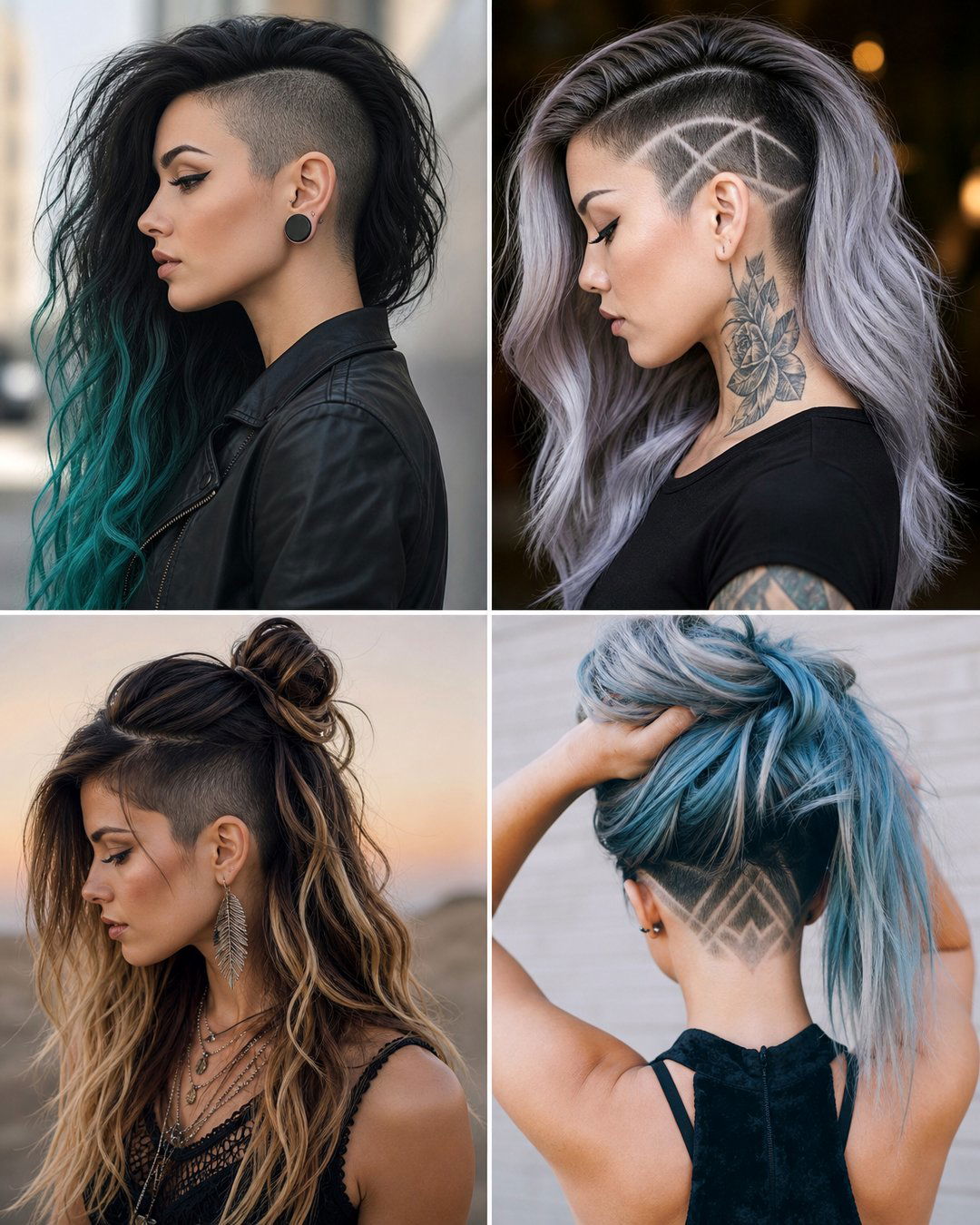 25 Long Hair Undercut Hairstyles for a Bold Edge