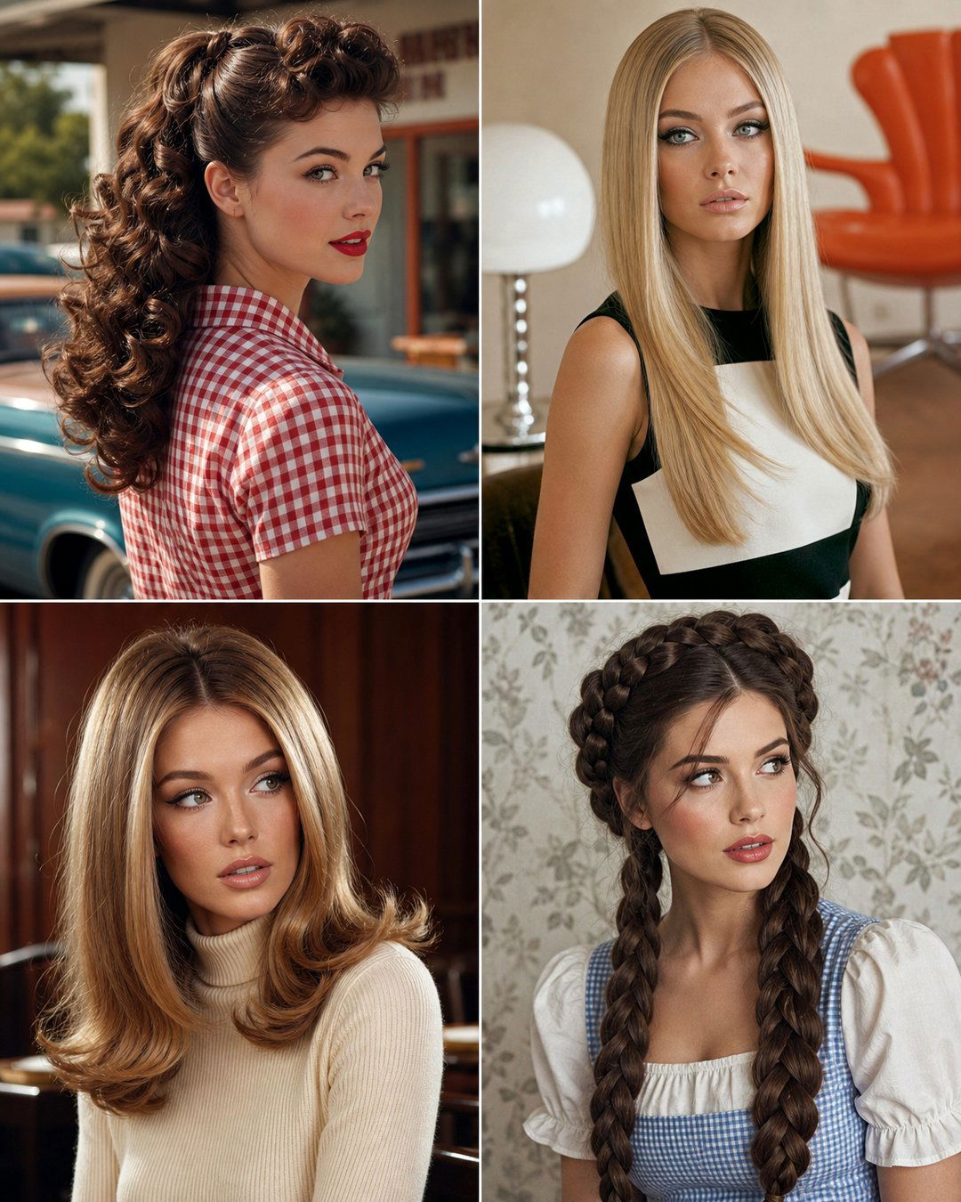 25 Long Hair Vintage Hairstyles for Timeless Glam