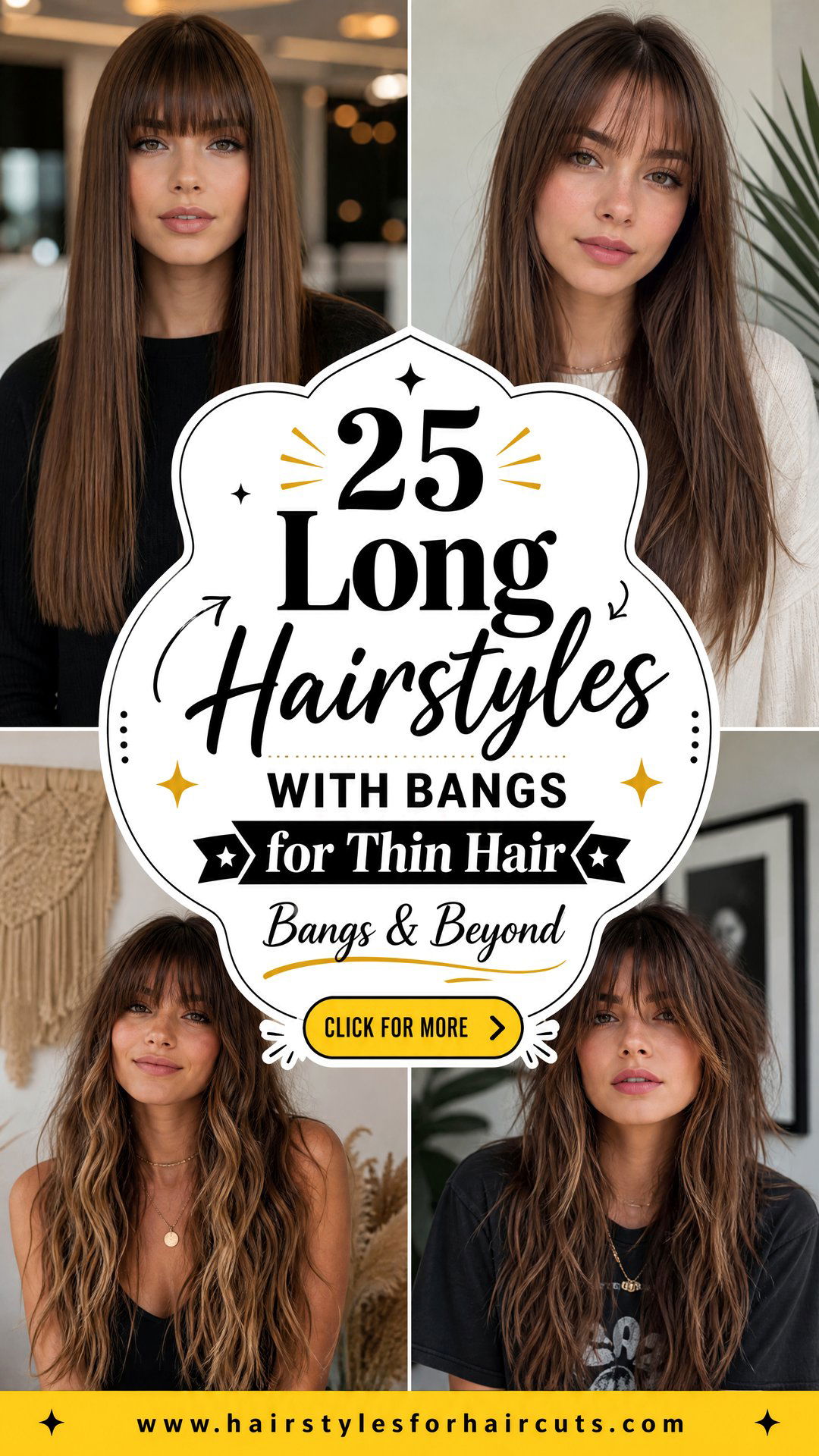 25 Long Hairstyles With Bangs for Thin Hair to Try - 25 Long Hairstyles With Bangs for Thin Hair to Try