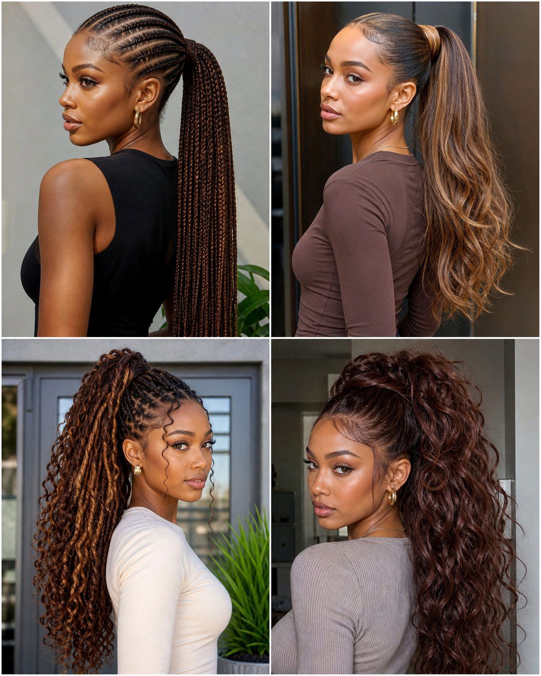 25 Long Ponytail Hairstyles for Black Hair to Slay In